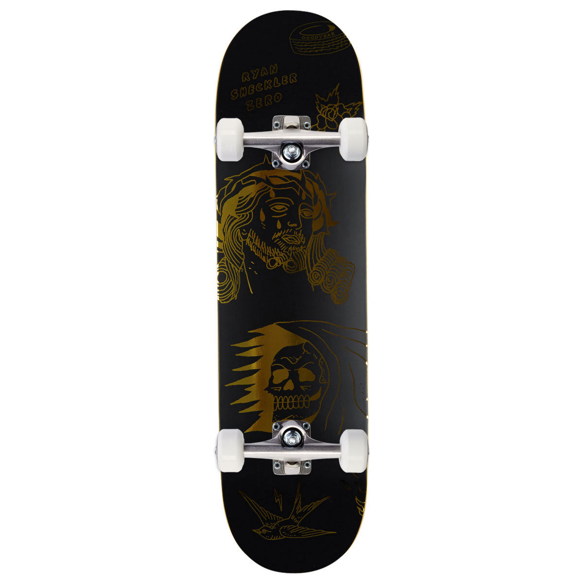Zero Sheckler Suffer Skateboard Complete - Gold Foil - 8.50