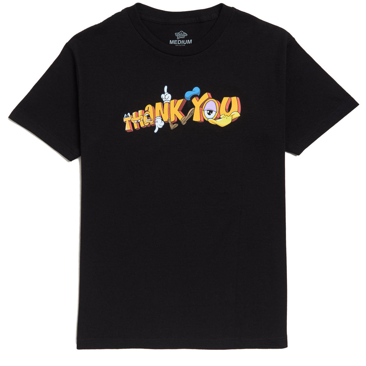 Thank You Tooned T-Shirt - Black image 1