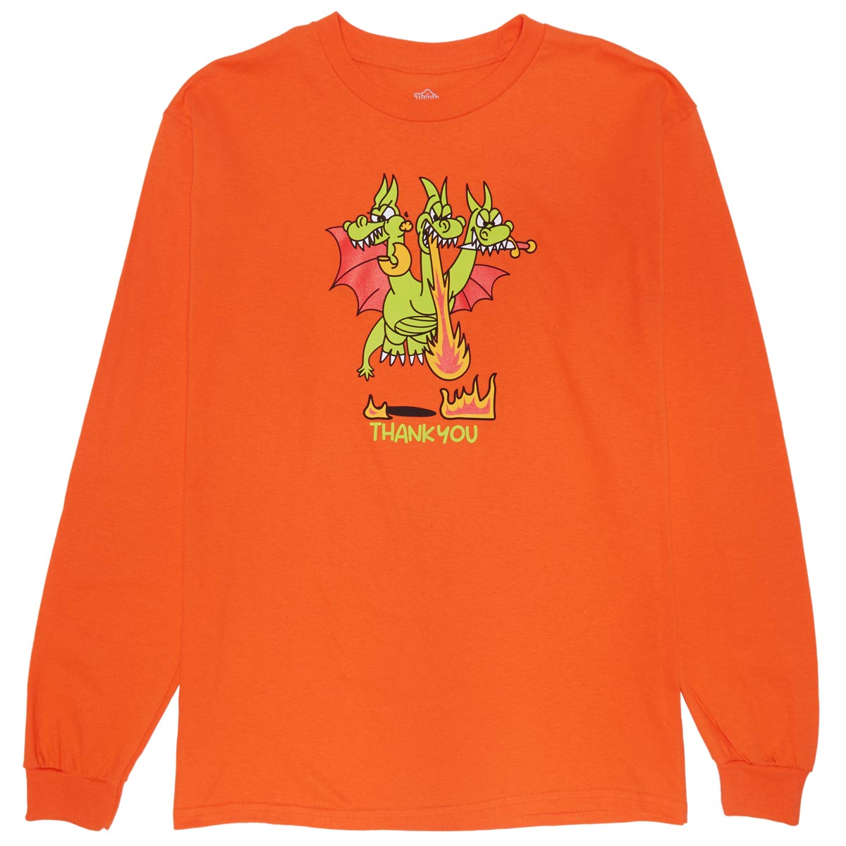 Thank You 3 Monsters Long Sleeve T-Shirt - Orange image 1