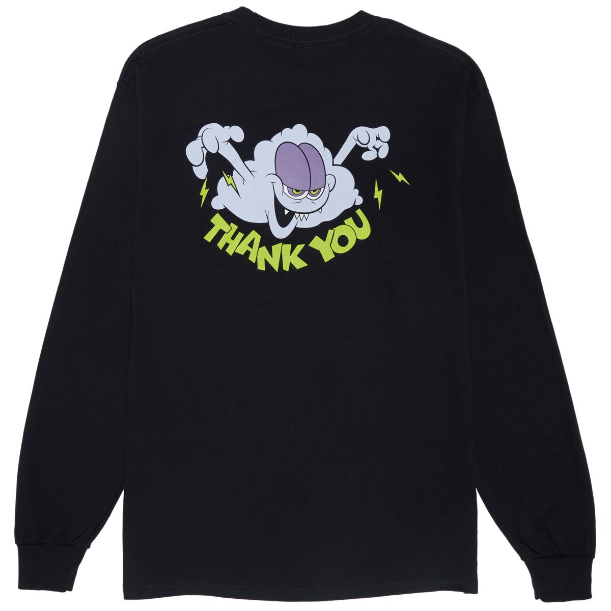 Thank You Static Long Sleeve T-Shirt - Black image 2