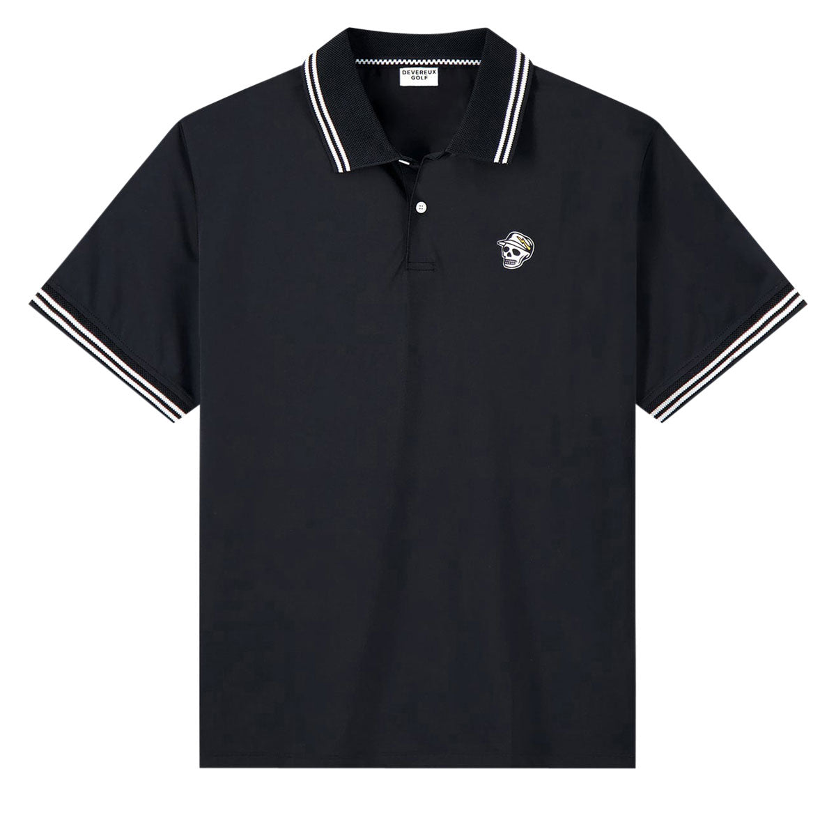 Devereux Skull Caddy Tips Polo Shirt - Black image 1