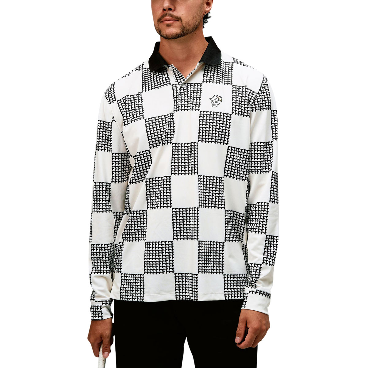 Devereux Back9 Checker Long Sleeve Shirt - Black/White image 1