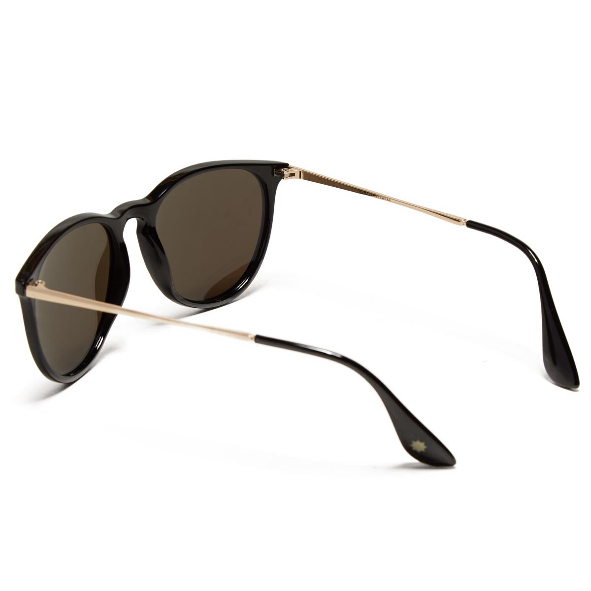 Glassy Sierra Polarized Sunglasses - Black/Gold/Blue Mirror image 2