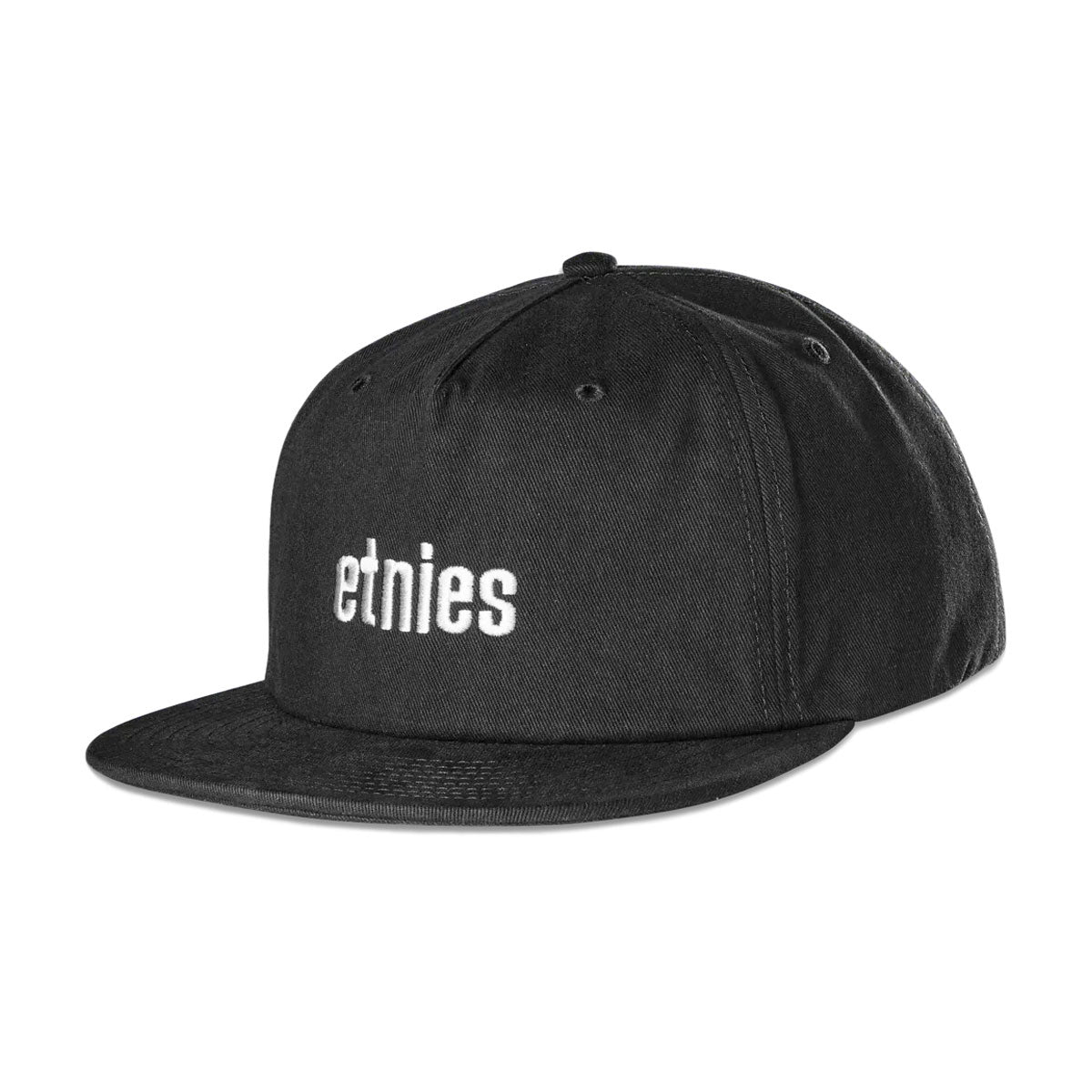 Etnies Icon Embroidery Snapback Hat - Black image 1