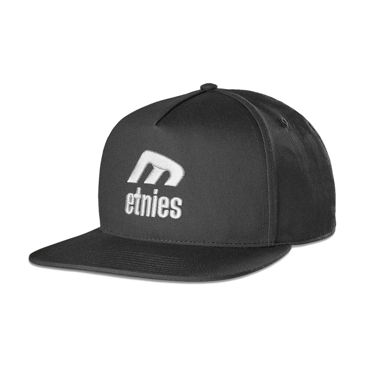 Etnies Icon E Snapback Hat - Black/White image 1