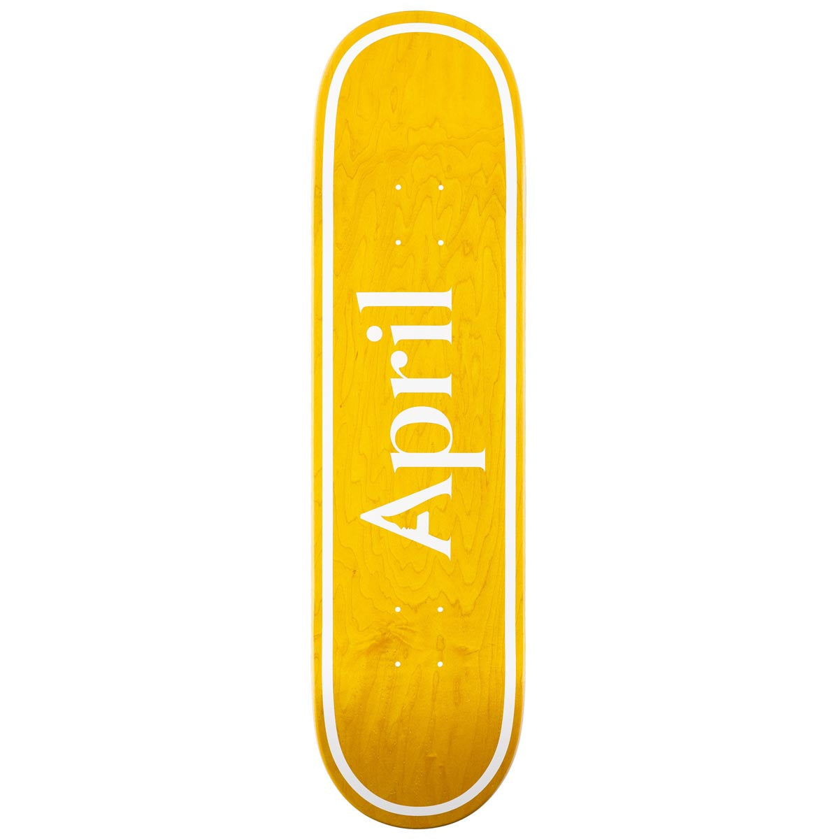 April OG Logo Skateboard Deck - Yellow - 8.00