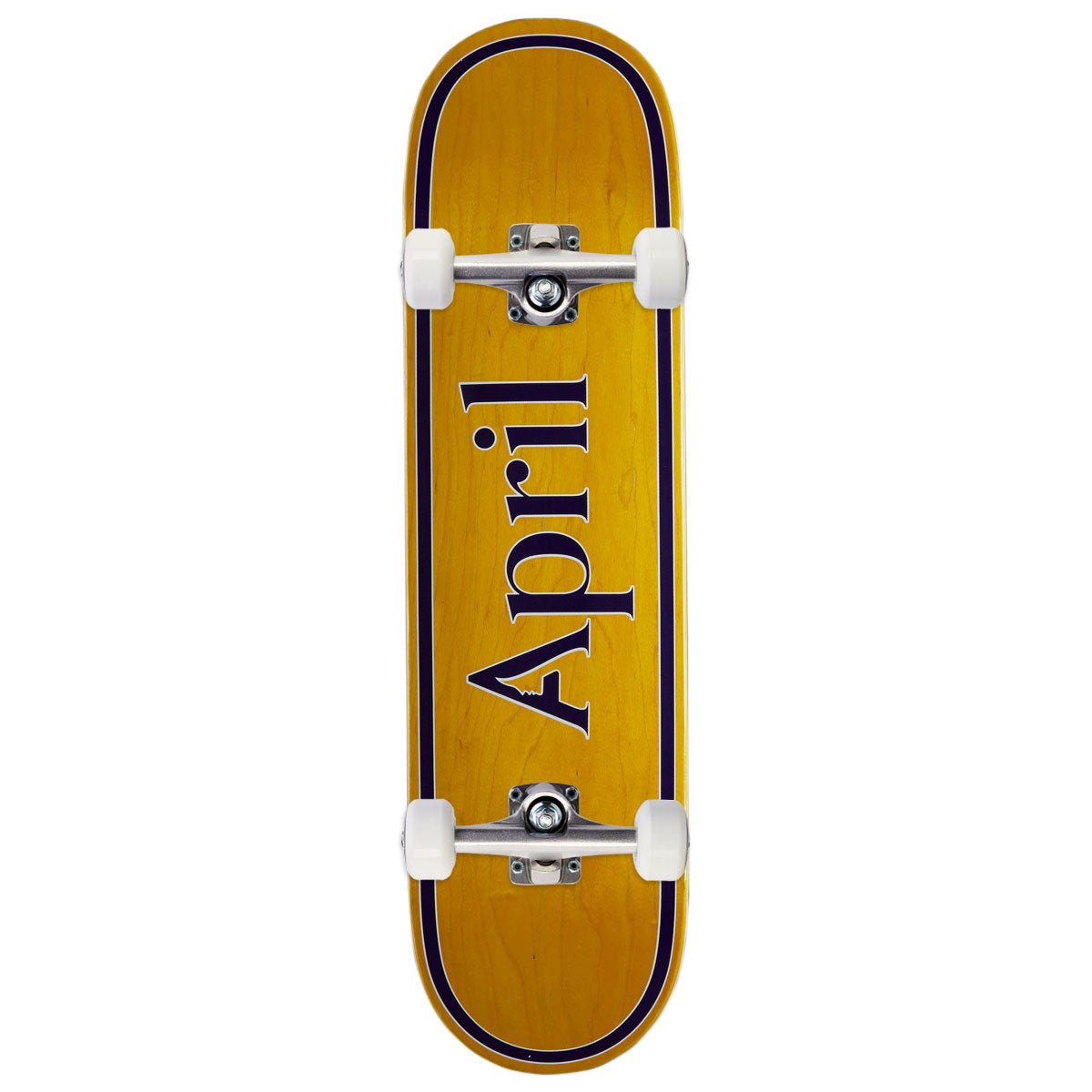 April OG Logo Skateboard Complete - Yellow/Purple - 8.125