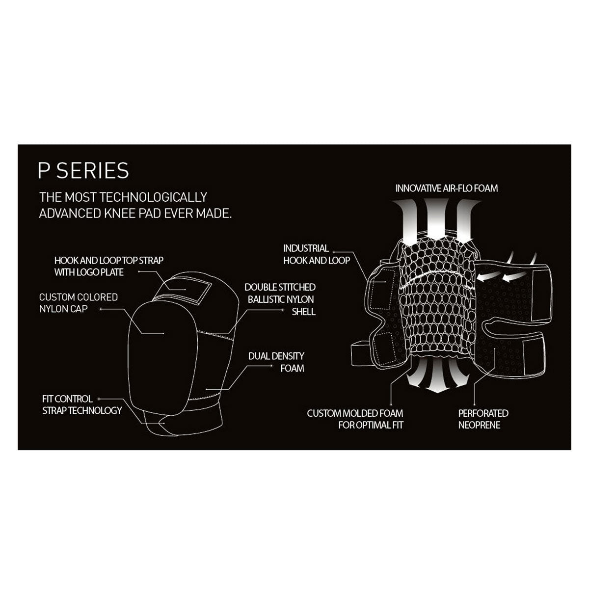 Destroyer P Series Knee Pads - Black image 5