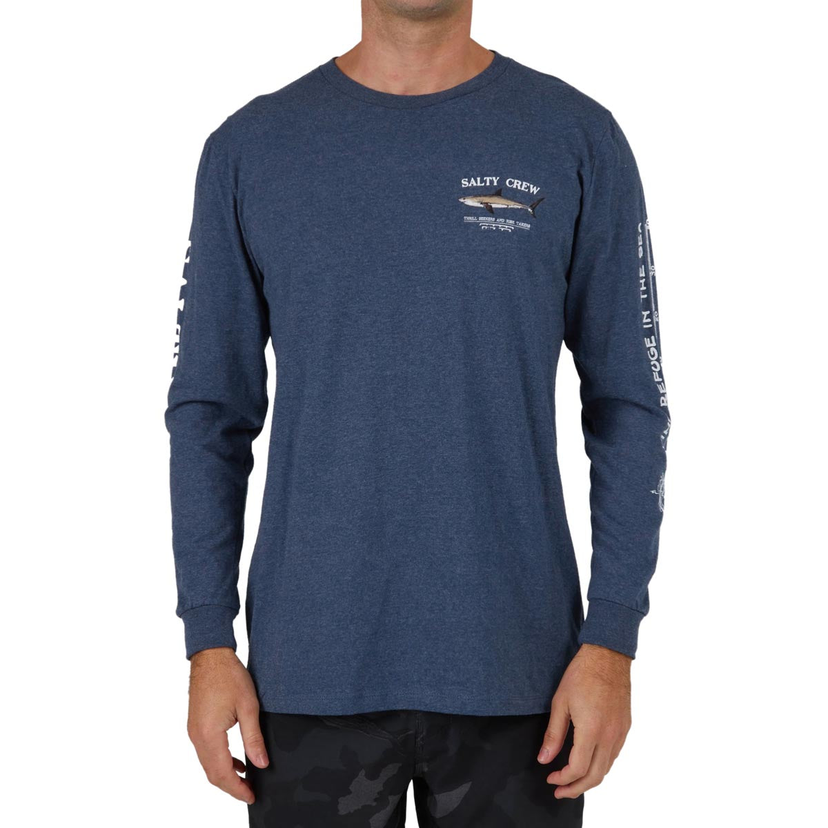 Salty Crew Bruce Classic Long Sleeve T-Shirt - Navy Heather image 4