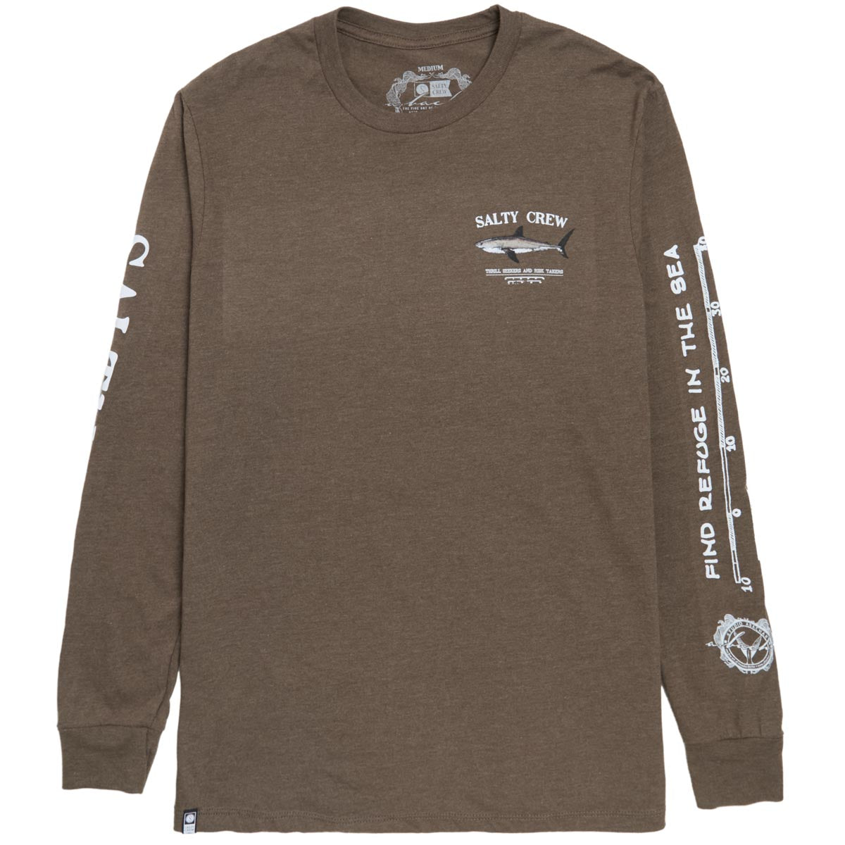 Salty Crew Bruce Classic Long Sleeve T-Shirt - Mocha Heather image 2