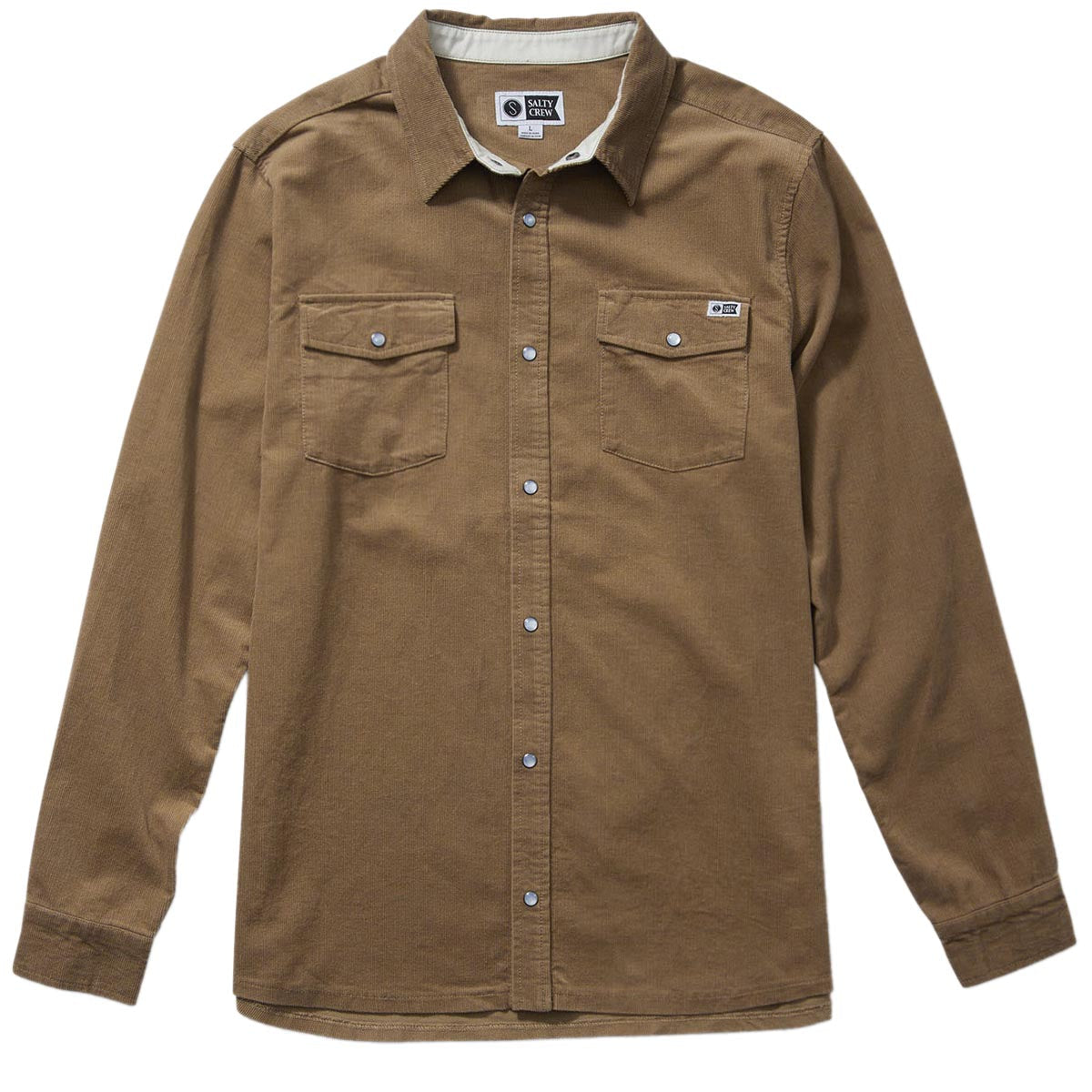 Salty Crew Boondocks Corduroy Long Sleeve Shirt - Straw image 1