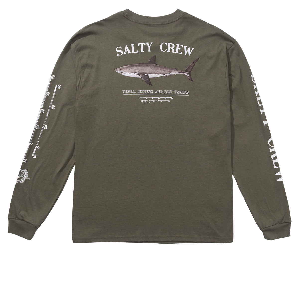 Salty Crew Bruce Long Sleeve T-Shirt - Dusty Olive image 1