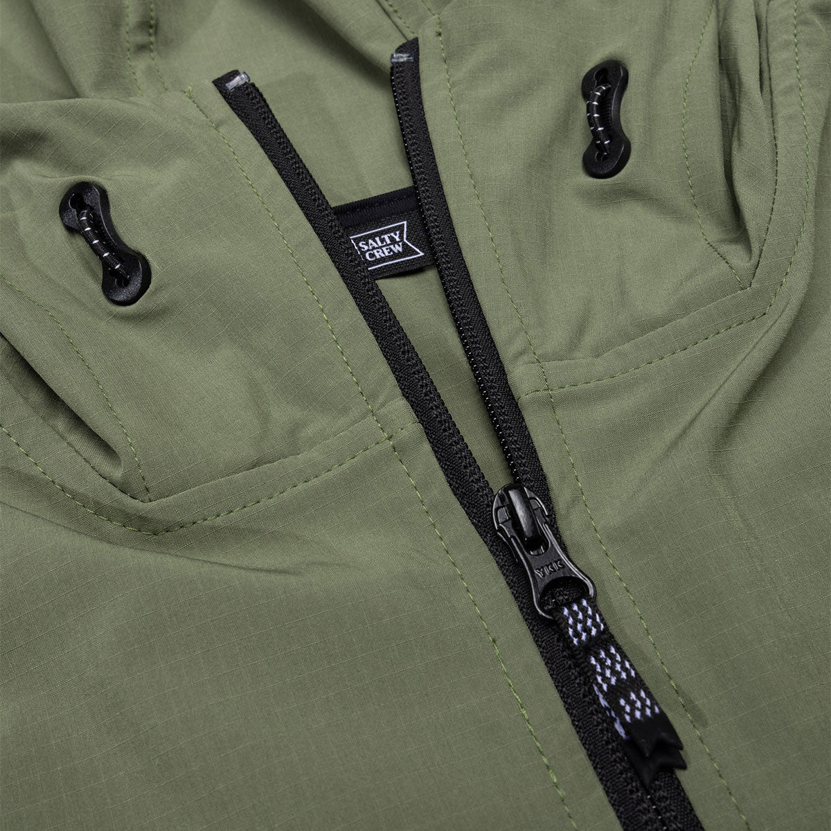 Salty Crew Stowaway Windbreaker Jacket - Four Leaf Clover image 4