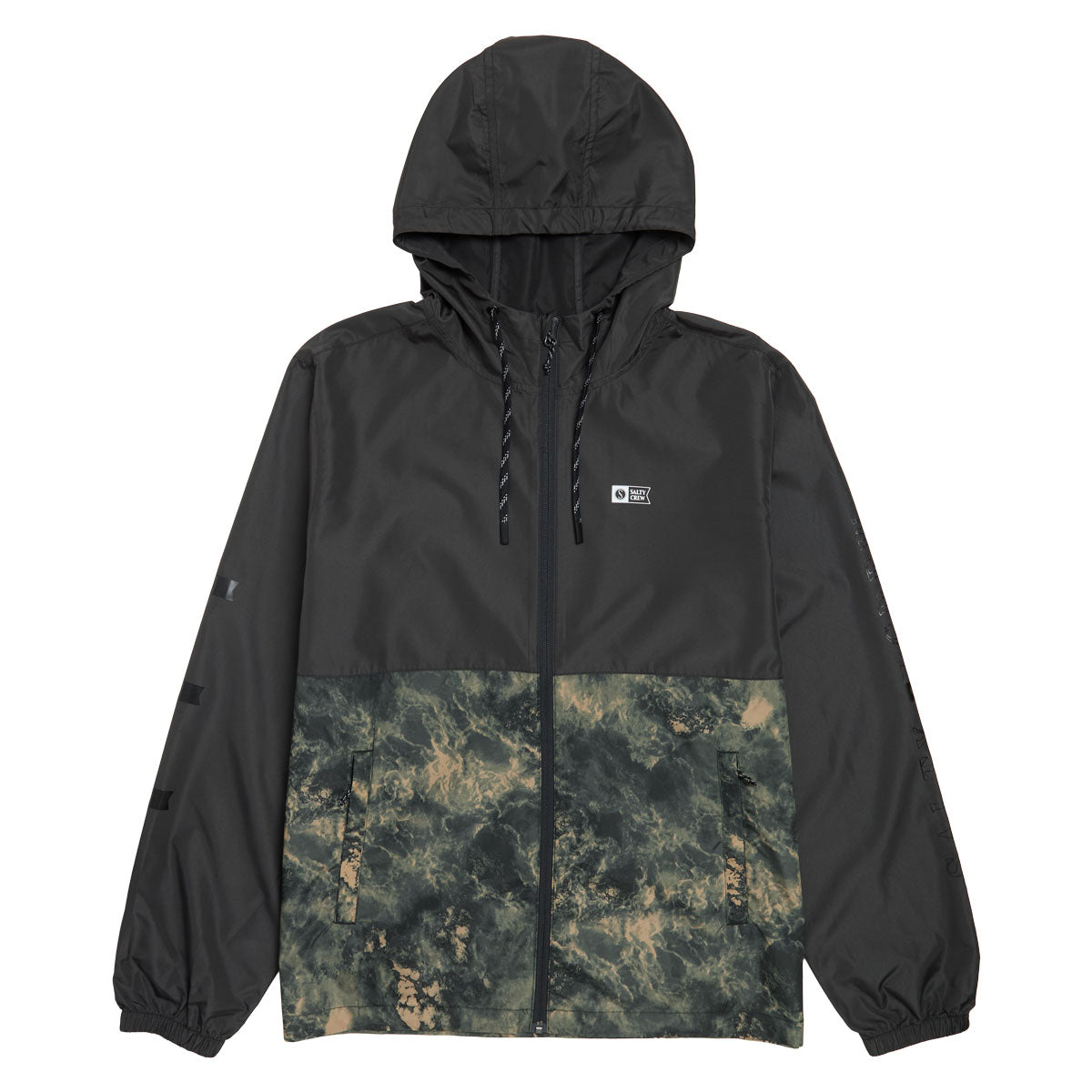 Salty Crew Surface Windbreaker Jacket - Pirate Black image 1