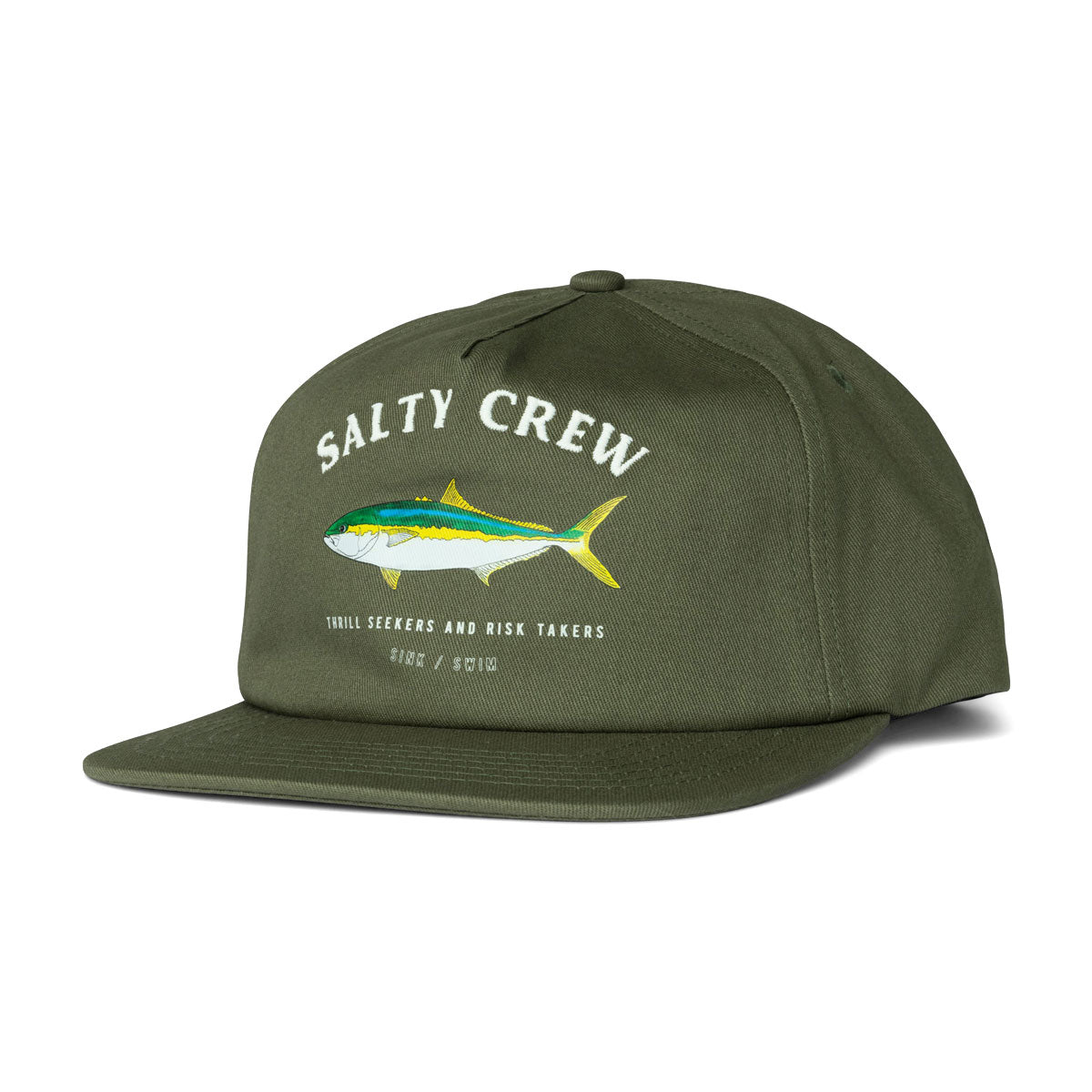 Salty Crew Seawater Snapback Hat - Olive image 1