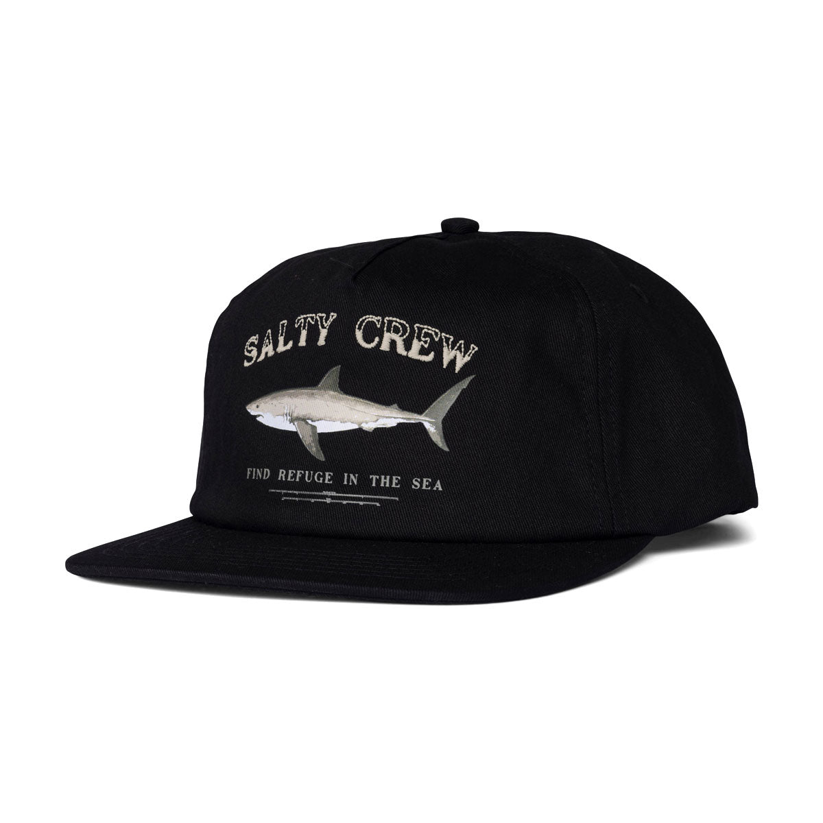 Salty Crew Seawater Snapback Hat - Black image 1