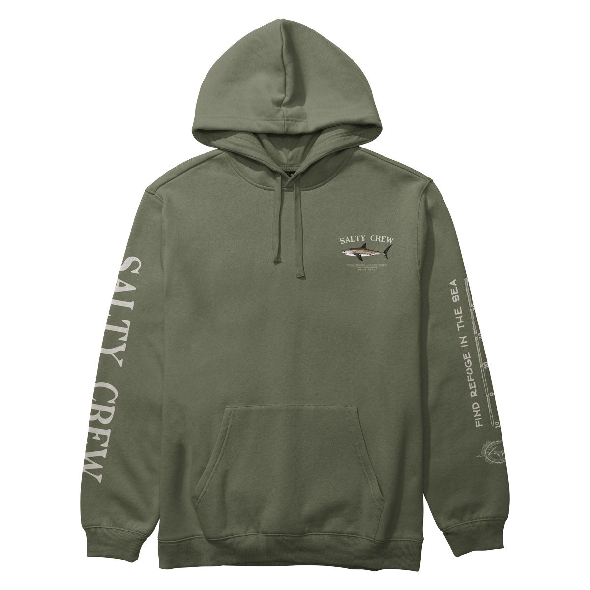 Salty Crew Bruce Hoodie - Dusty Olive image 1