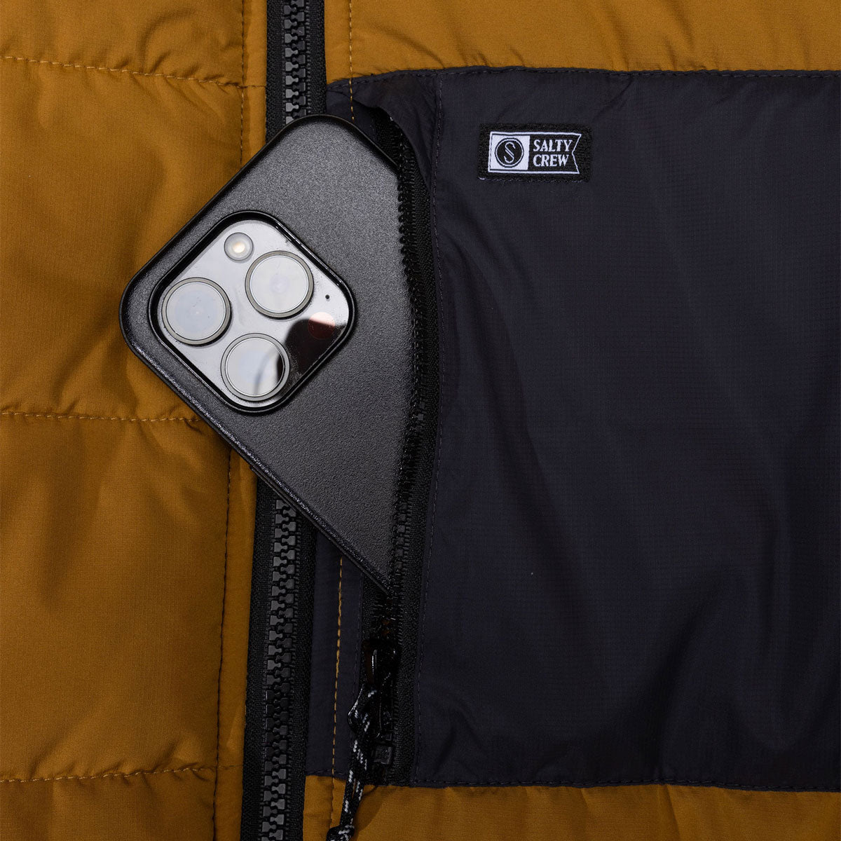 Salty Crew Barrier Hooded Jacket - Bronze Brown image 4