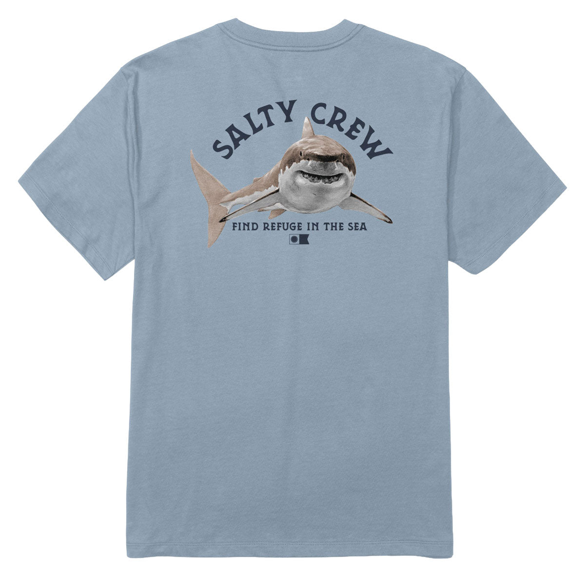 Salty Crew Lurking T-Shirt - Blue Fog image 1