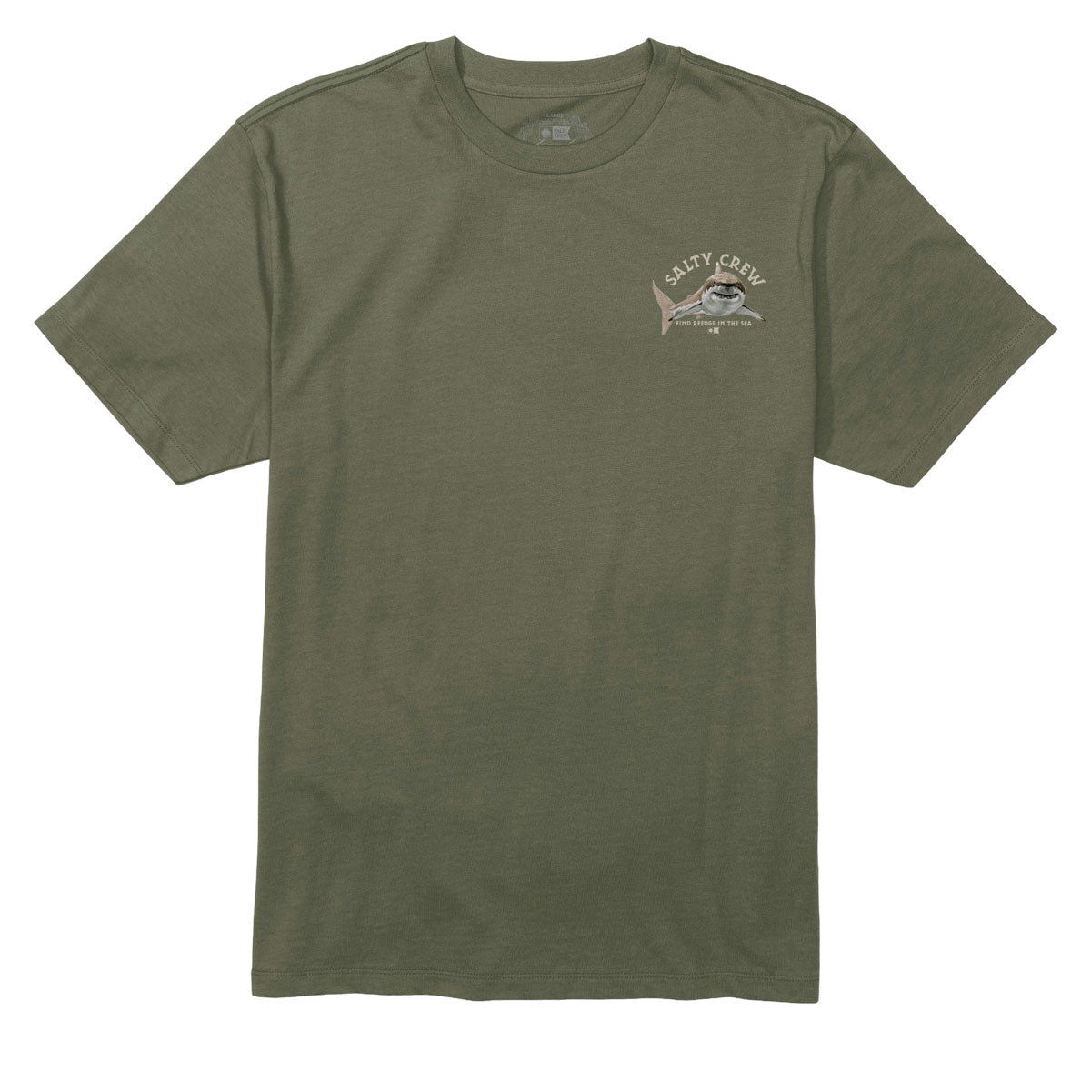 Salty Crew Lurking T-Shirt - Dusty Olive image 2