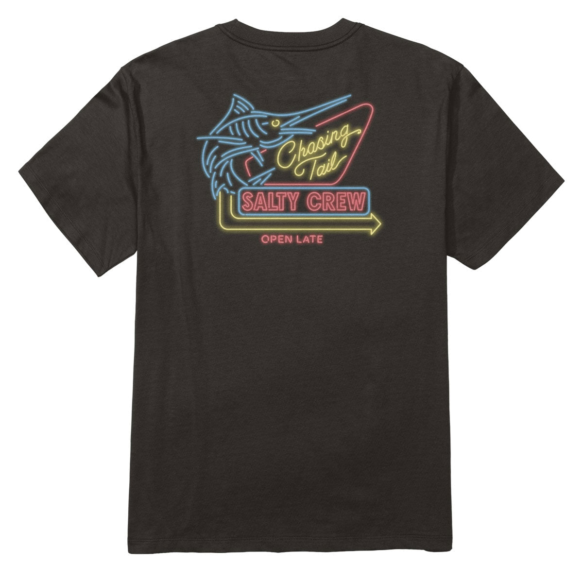 Salty Crew Neon Sign T-Shirt - Black image 1