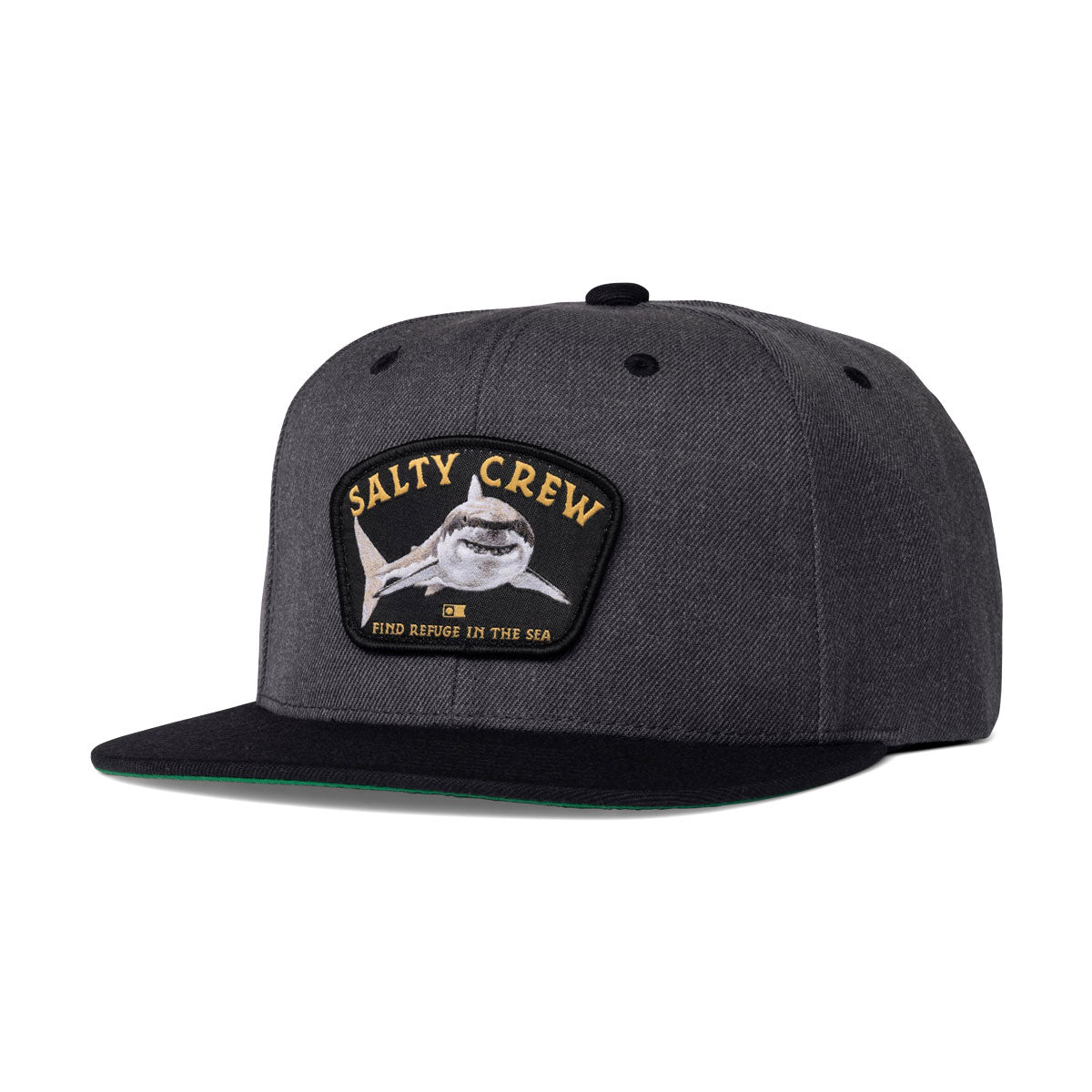 Salty Crew Lurking Snapback Hat - Dark Heather image 1