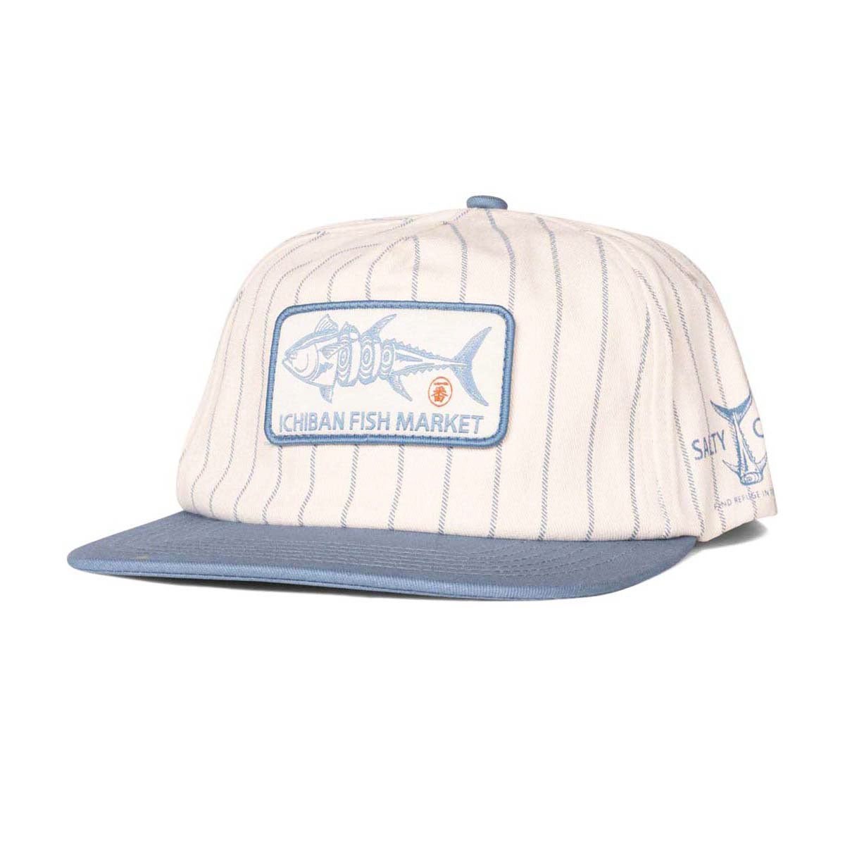Salty Crew Fish Market Snapback Hat - Off White/Slate image 1