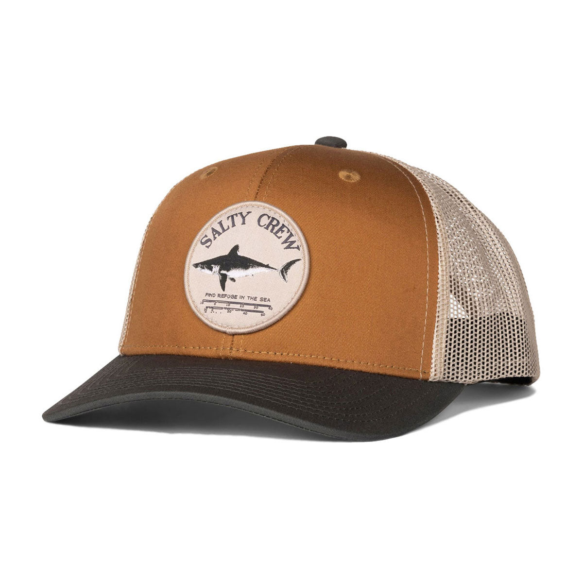 Salty Crew Bruce Trucker Hat - Brown/Iron image 1