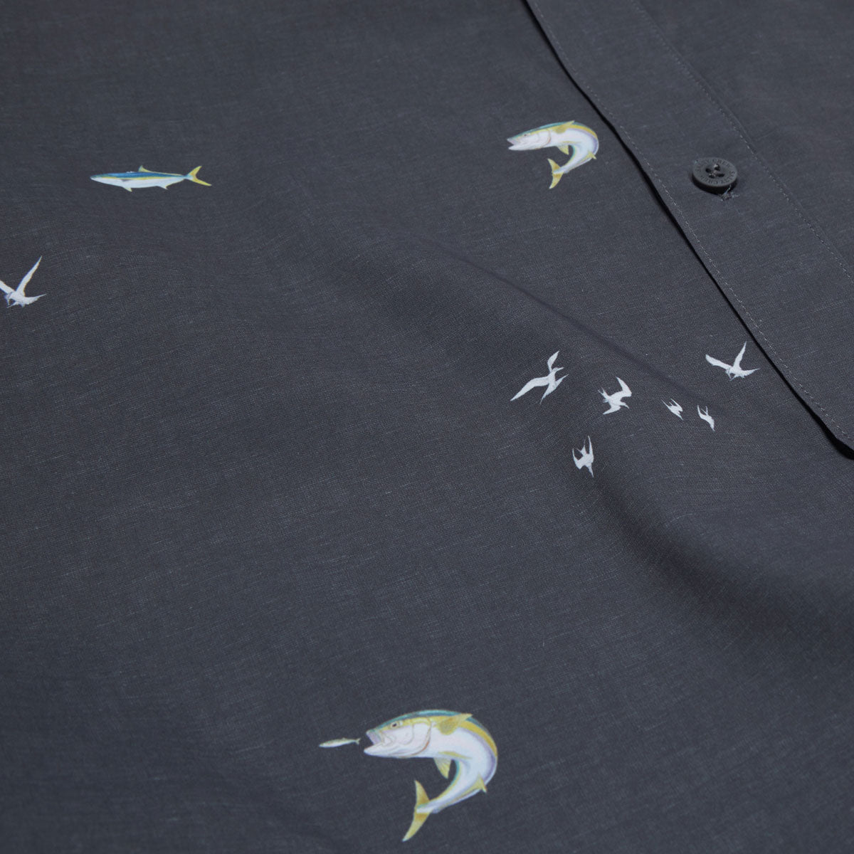 Salty Crew Flagship UV Button Up Shirt - Dark Grey image 4