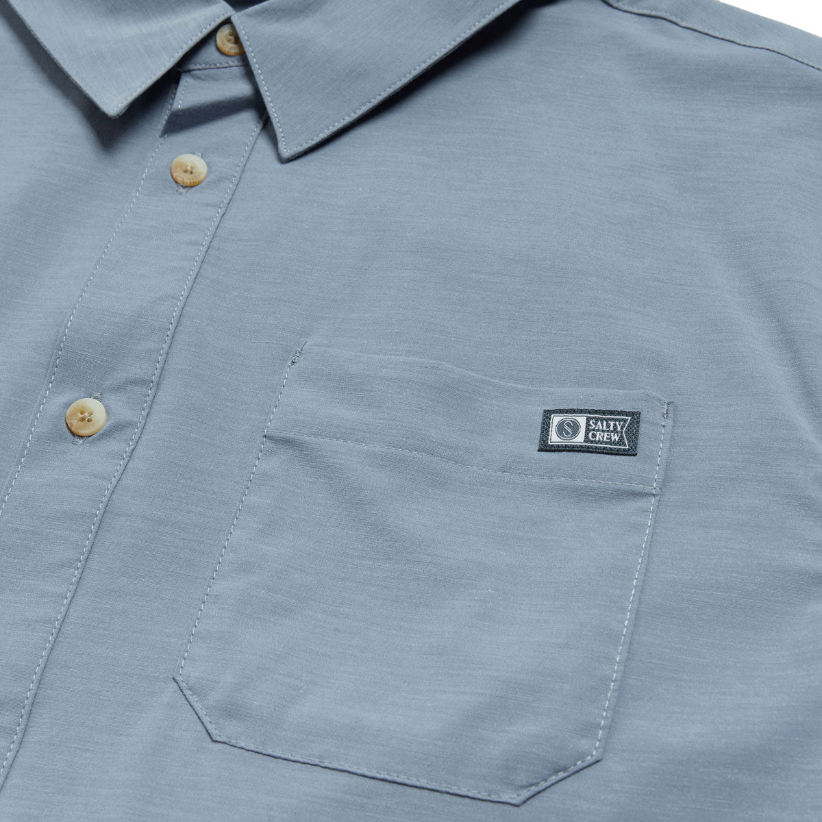 Salty Crew Drifter UV Button Up Shirt - Hitch Blue image 3