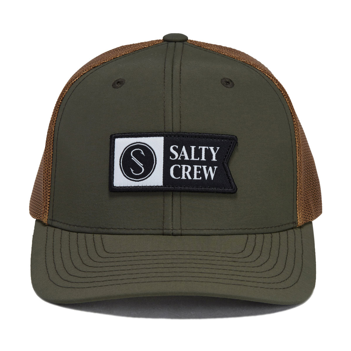 Salty Crew Pinnacle 2 Retro Trucker Hat - Green/Gold image 3