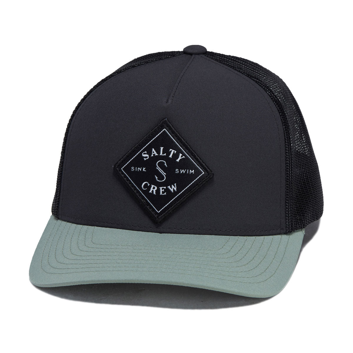 Salty Crew Sealine Retro Trucker Hat - Black/Green image 1