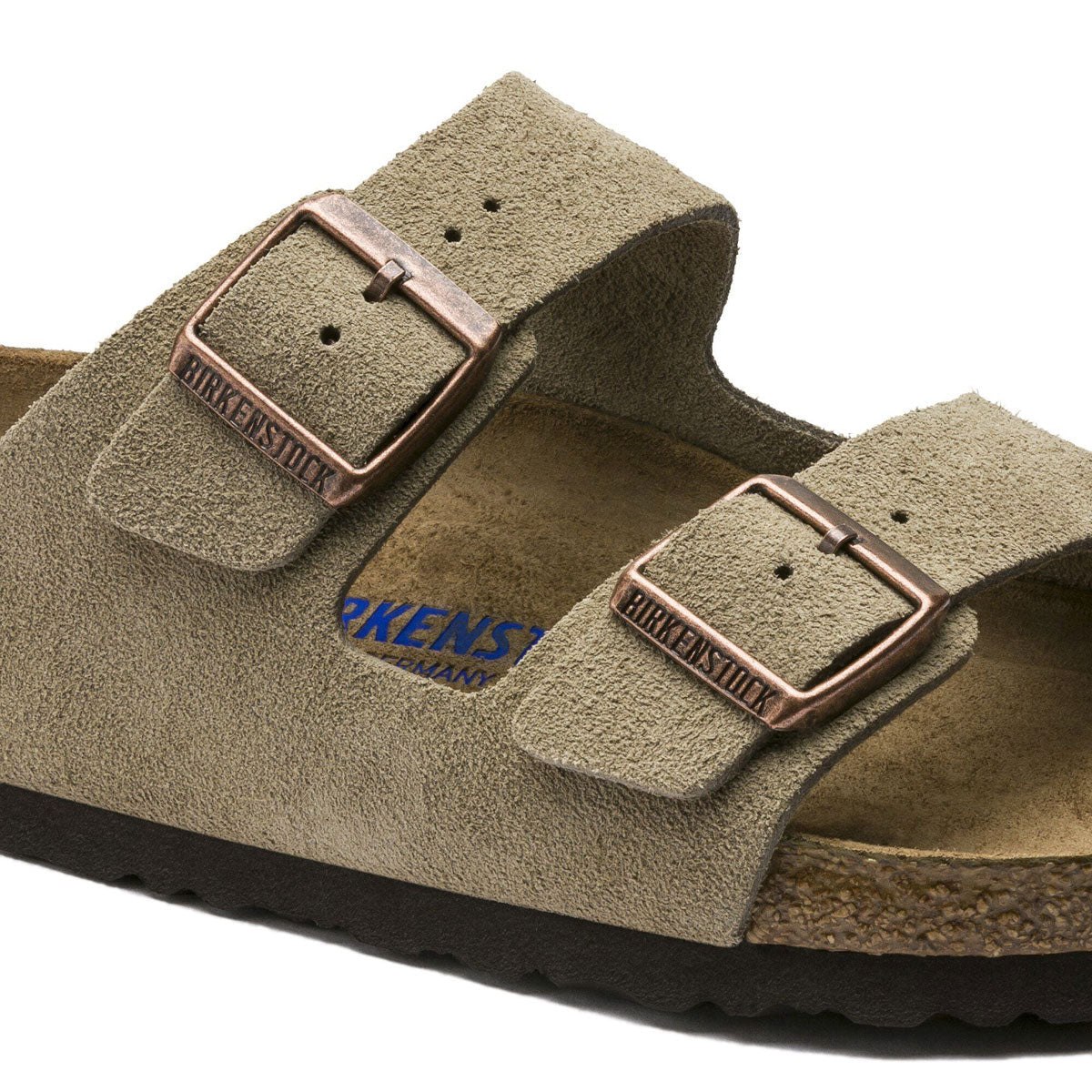 Birkenstock Womens Arizona Soft Footbed Sandals - Taupe Suede image 5