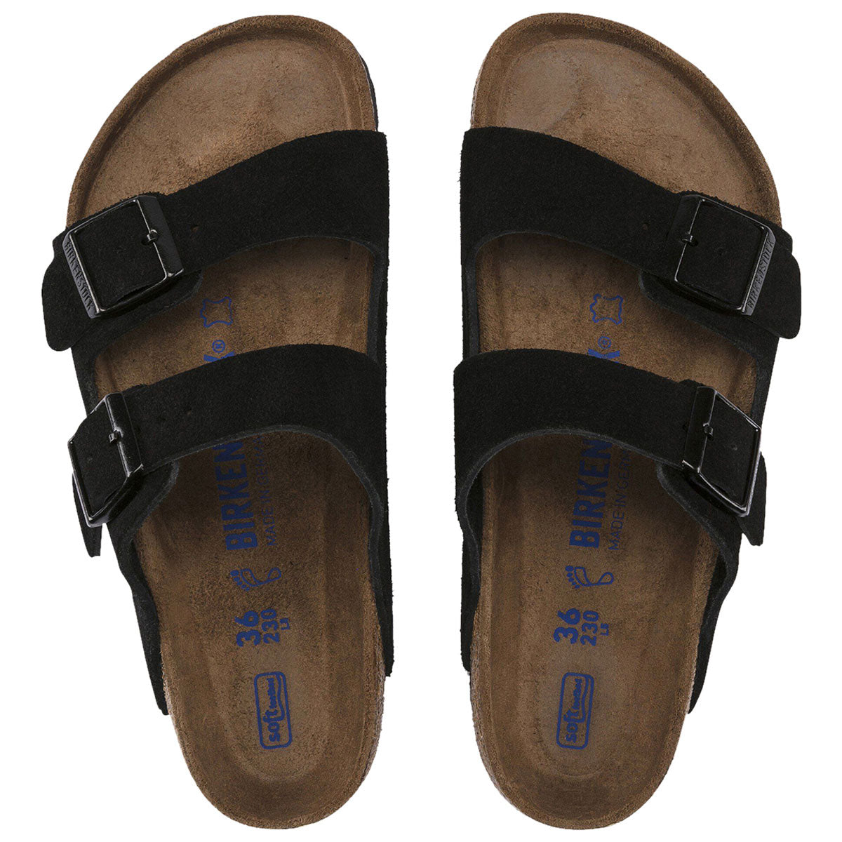 Birkenstock Arizona Soft Footbed Sandals - Black Suede image 3