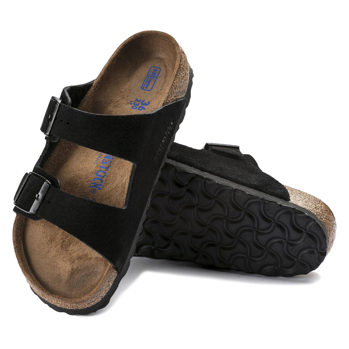 Birkenstock Arizona Soft Footbed Sandals - Black Suede image 4