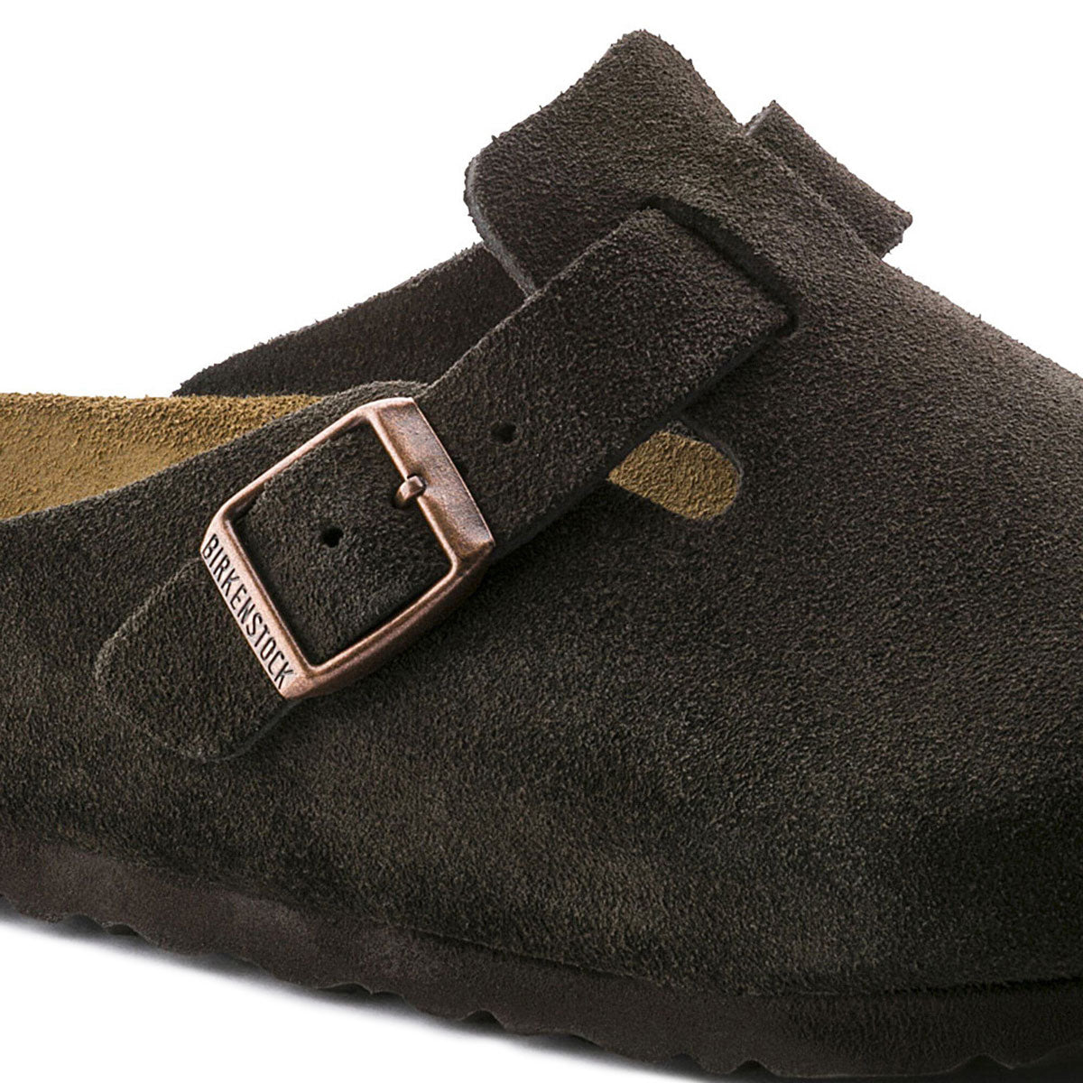 Birkenstock Womens Boston Soft Footbed Sandals - Mocha Suede image 5