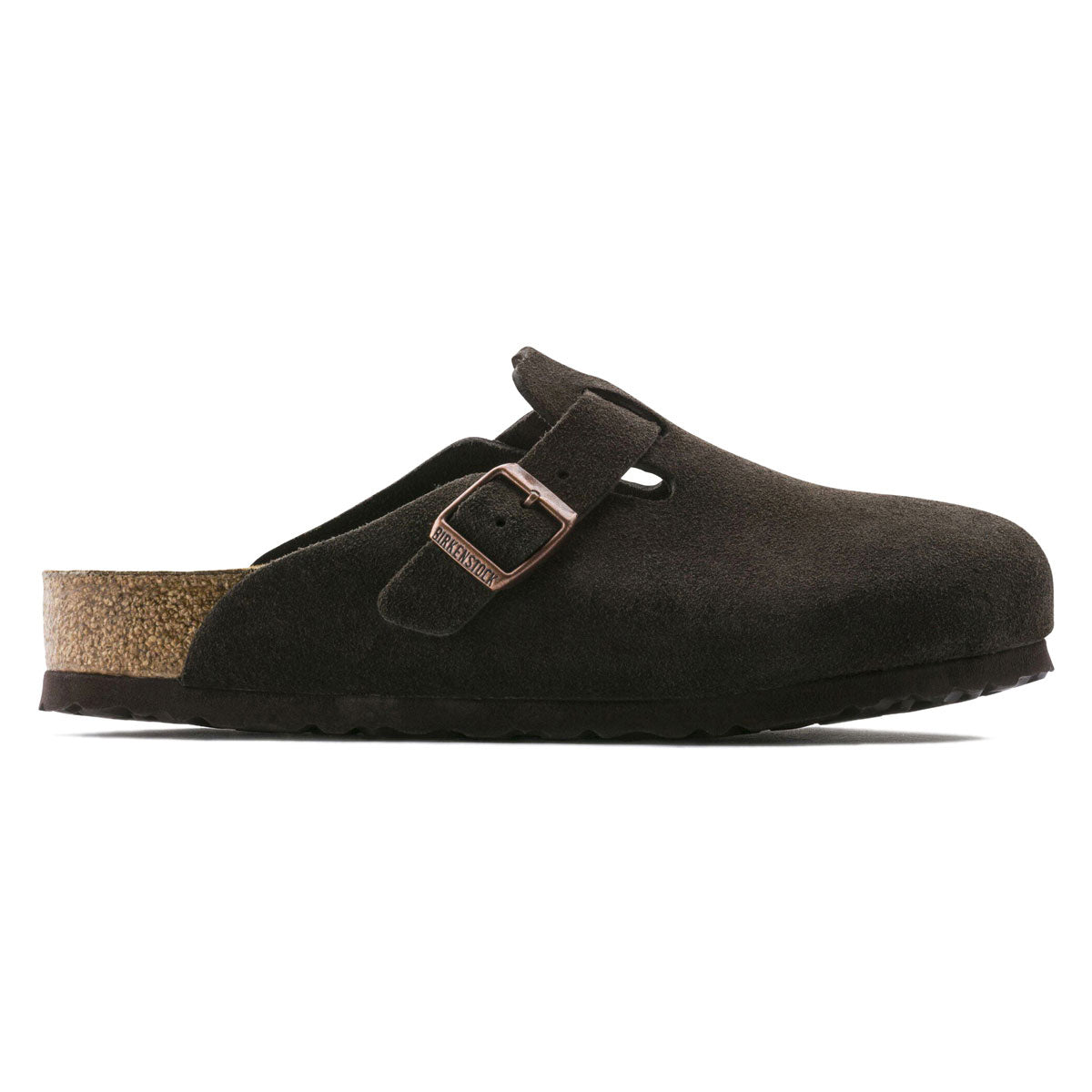 Birkenstock Boston Soft Footbed Sandals - Mocha Suede image 1