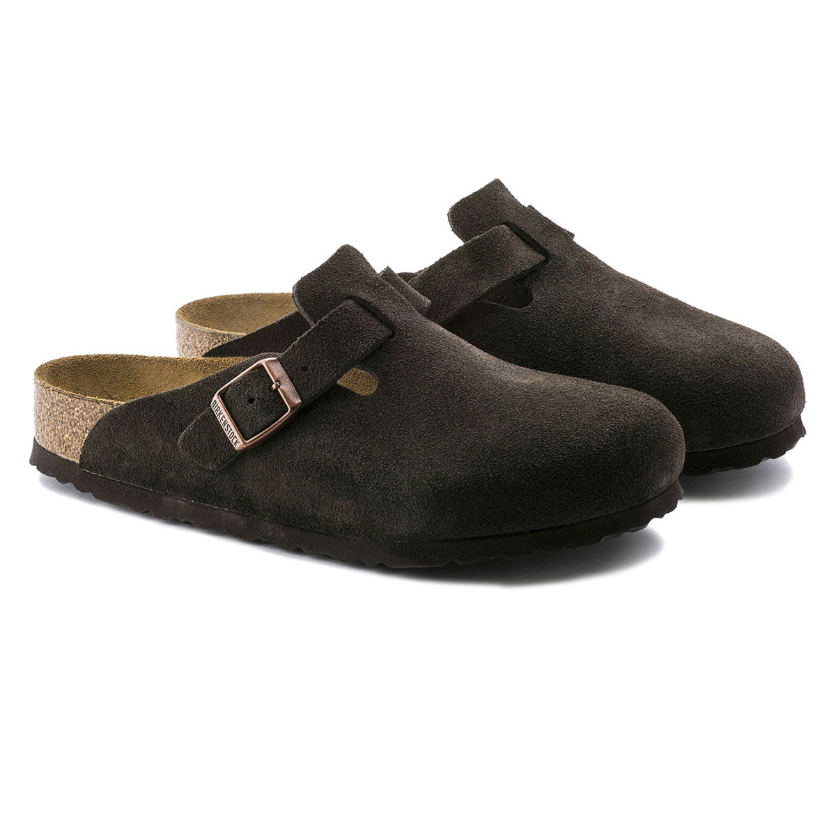 Birkenstock Boston Soft Footbed Sandals - Mocha Suede image 2