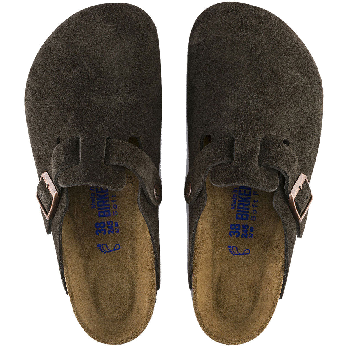 Birkenstock Boston Soft Footbed Sandals - Mocha Suede image 3