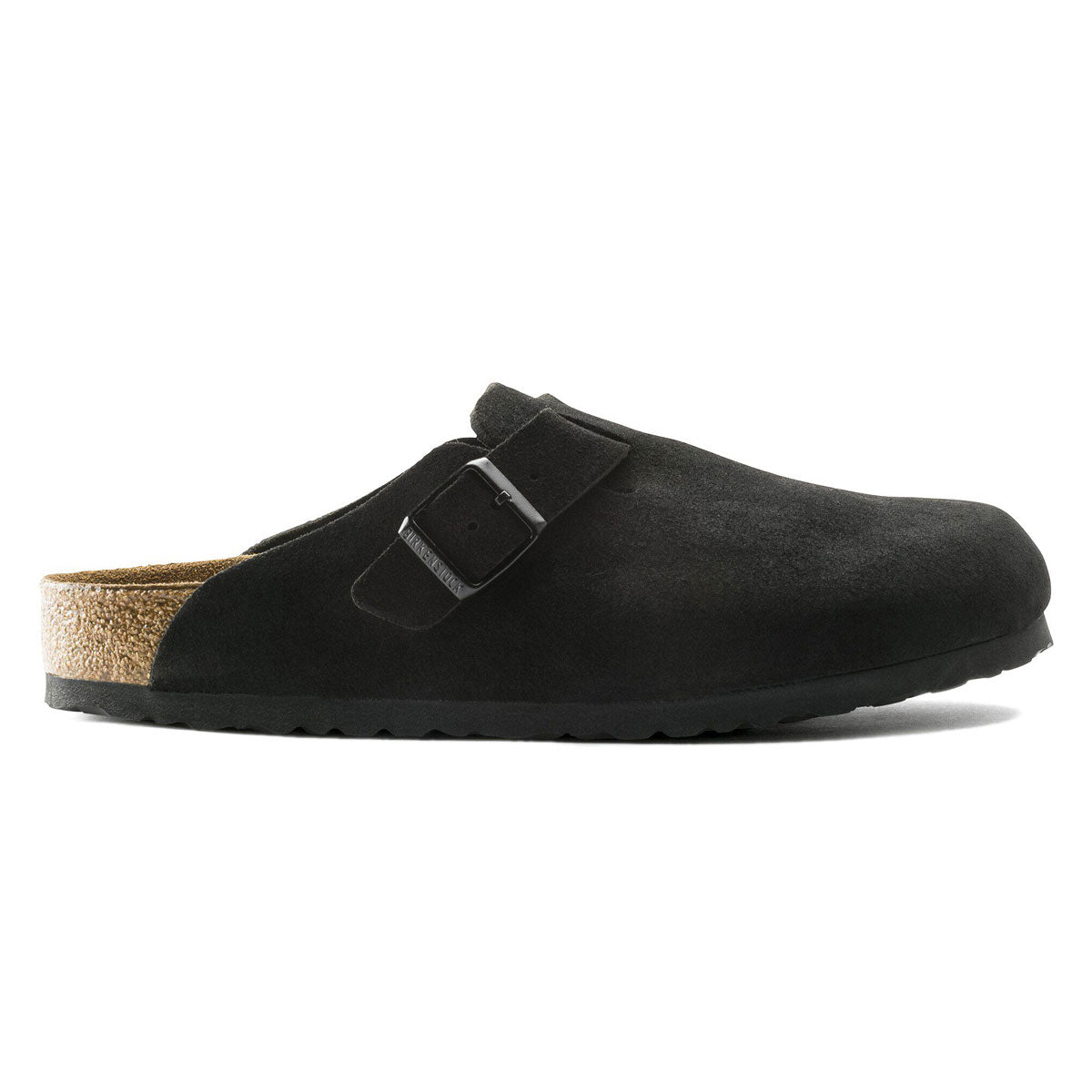 Birkenstock Boston Soft Footbed Sandals - Black Suede image 1