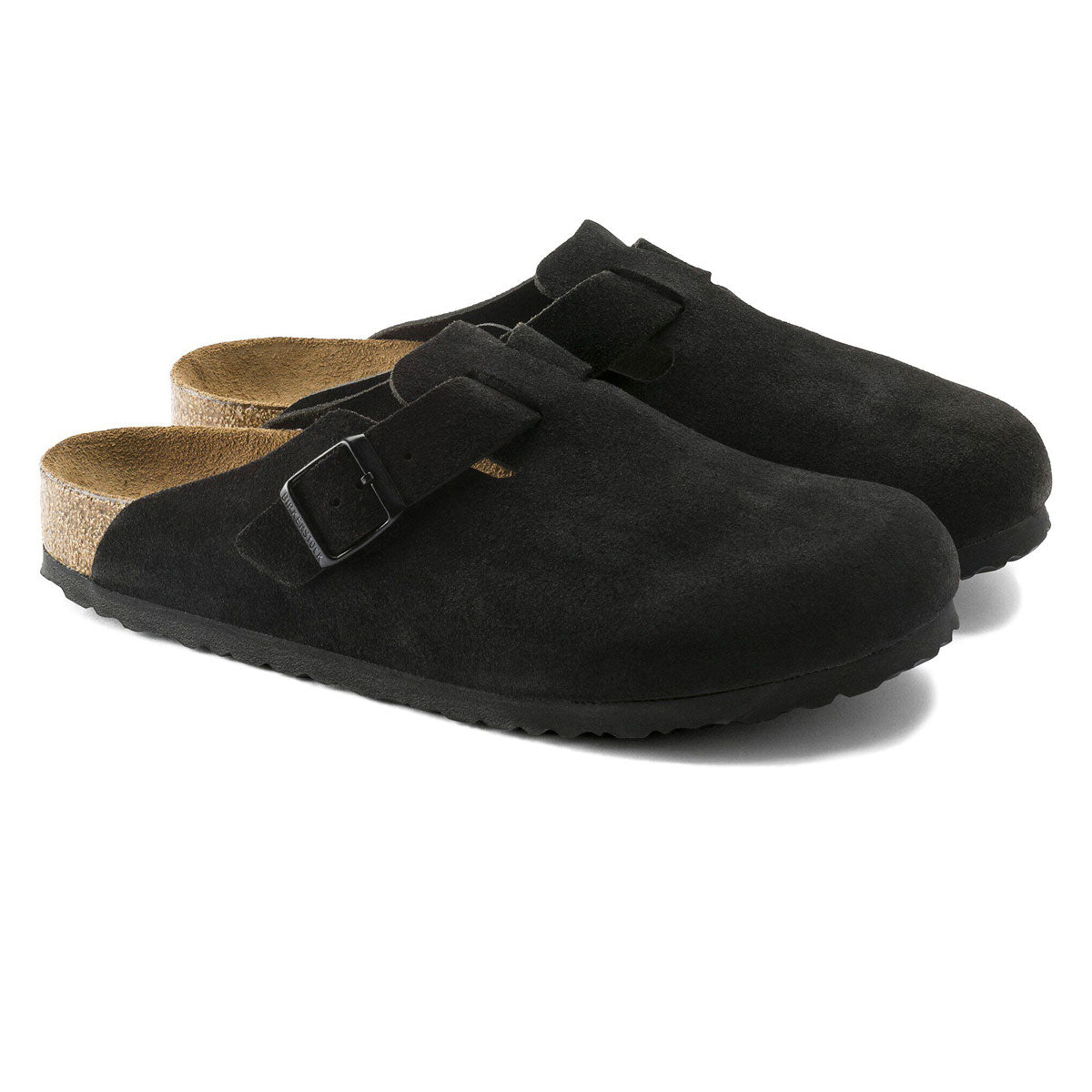Birkenstock Boston Soft Footbed Sandals - Black Suede image 2