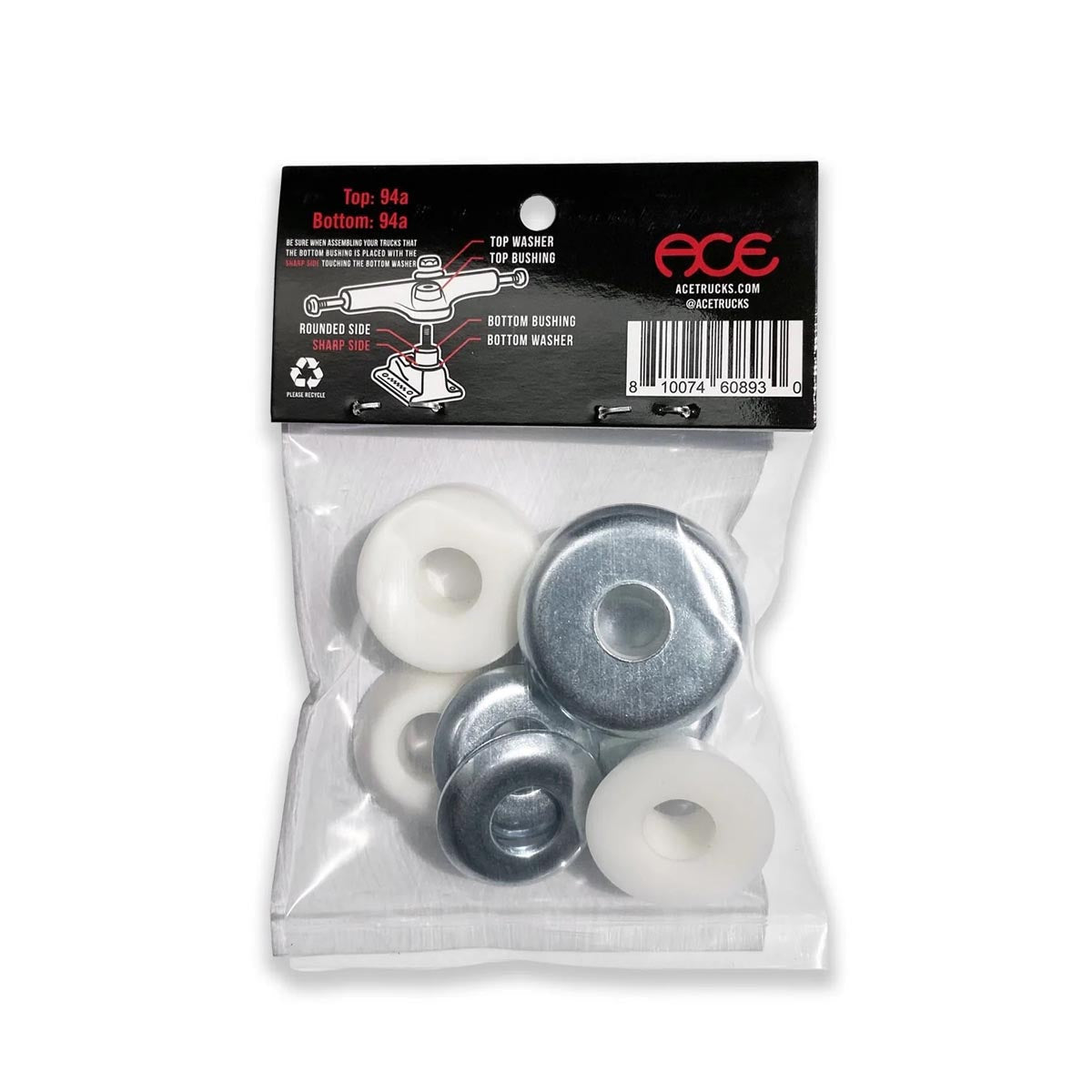 Ace Low Hard Bushings - White image 2