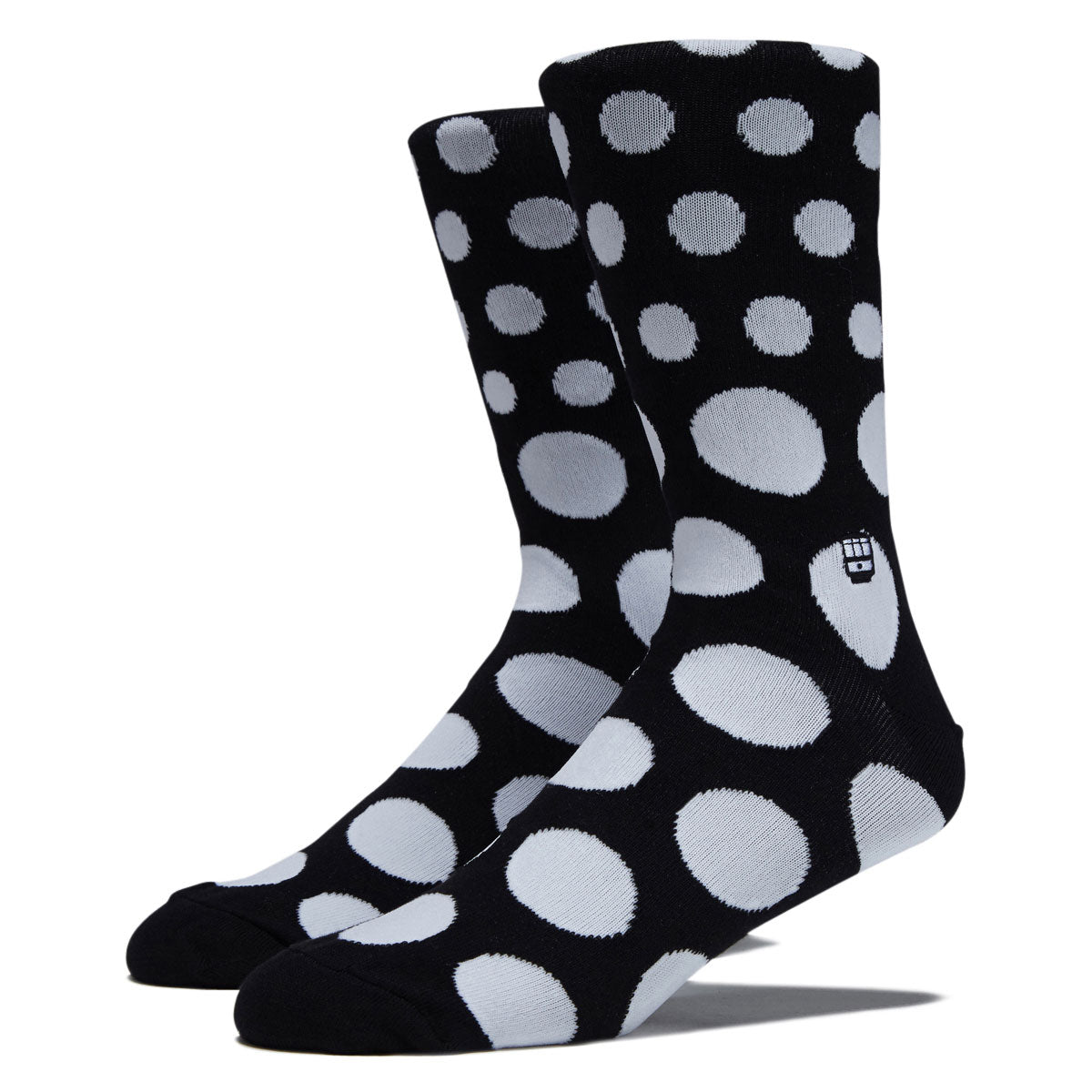 Bonfolk Polka Dots Socks - Black/White image 1