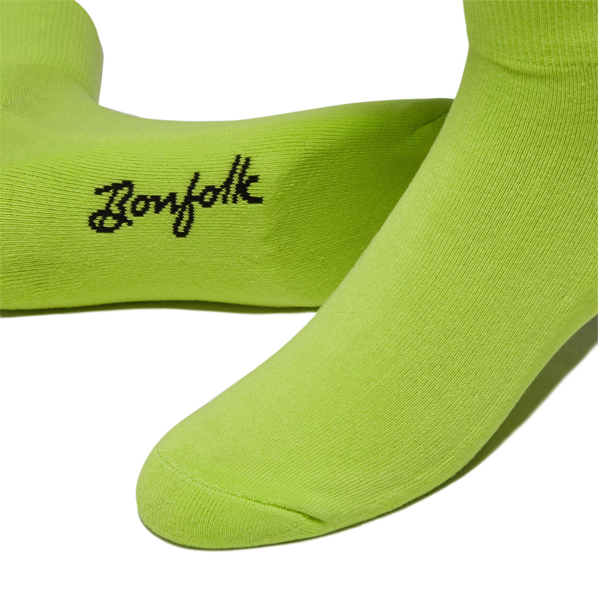 Bonfolk Daily Quarter Socks - Chartreuse image 2