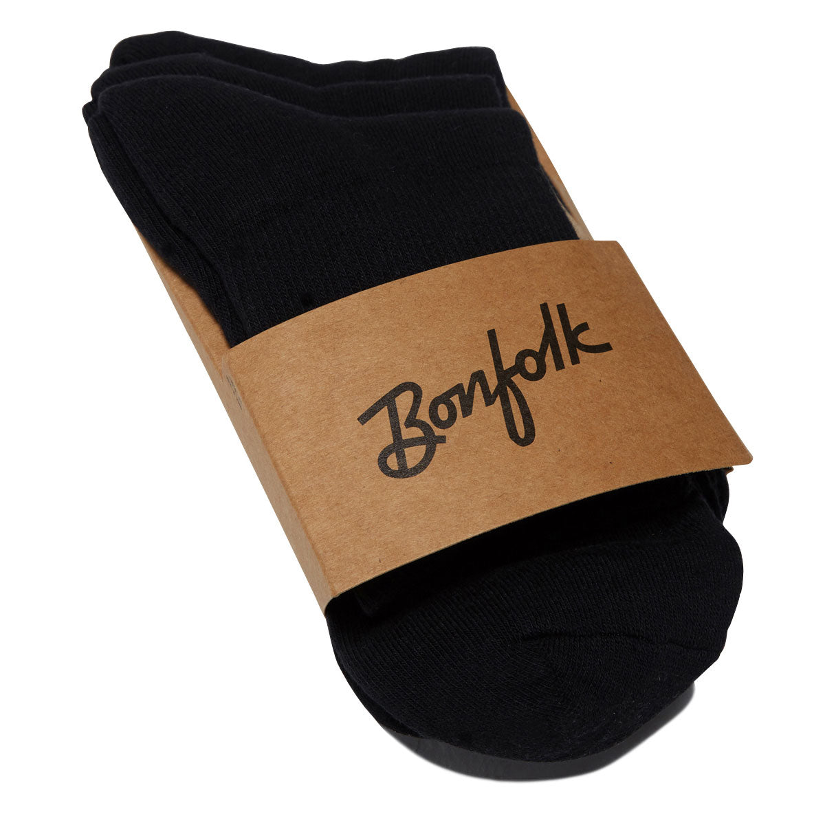 Bonfolk Daily Quarter 3 Pack Of Socks - Black image 4
