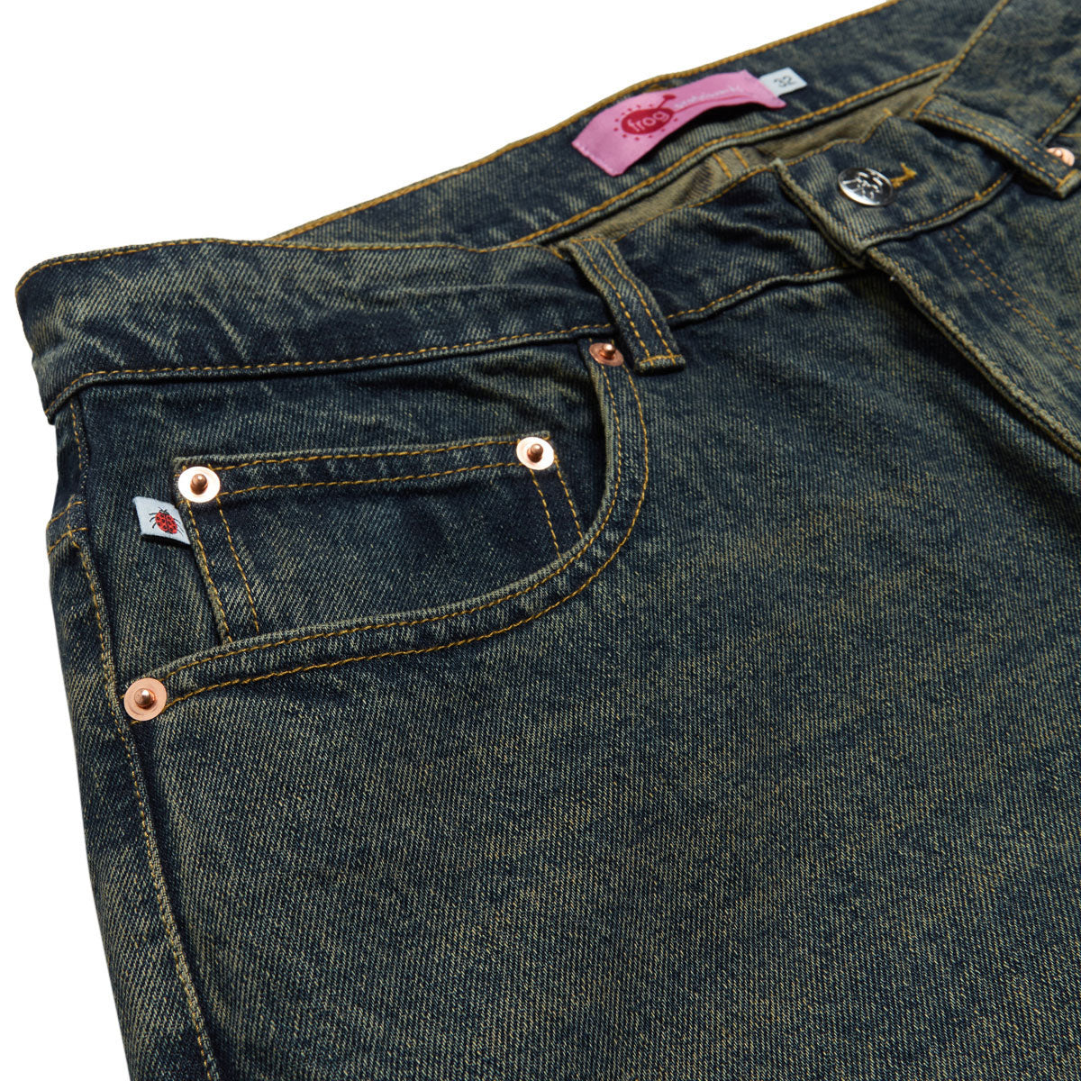 Frog Five Pocket Denim Jeans - Green Wash image 3
