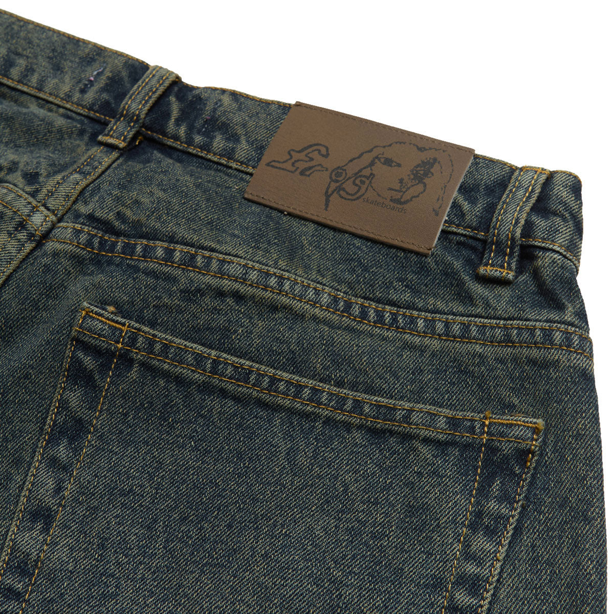 Frog Five Pocket Denim Jeans - Green Wash image 4