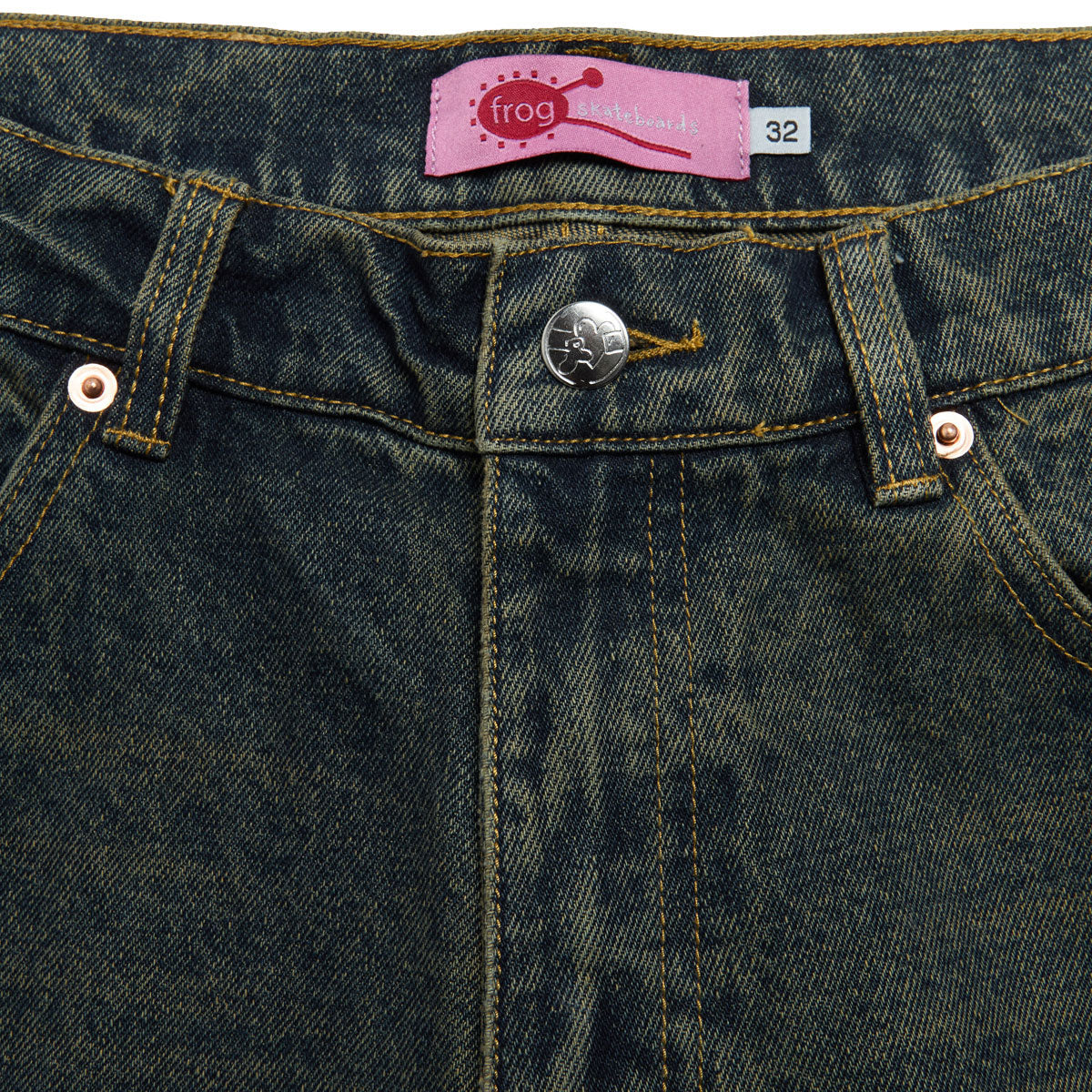 Frog Five Pocket Denim Jeans - Green Wash image 5