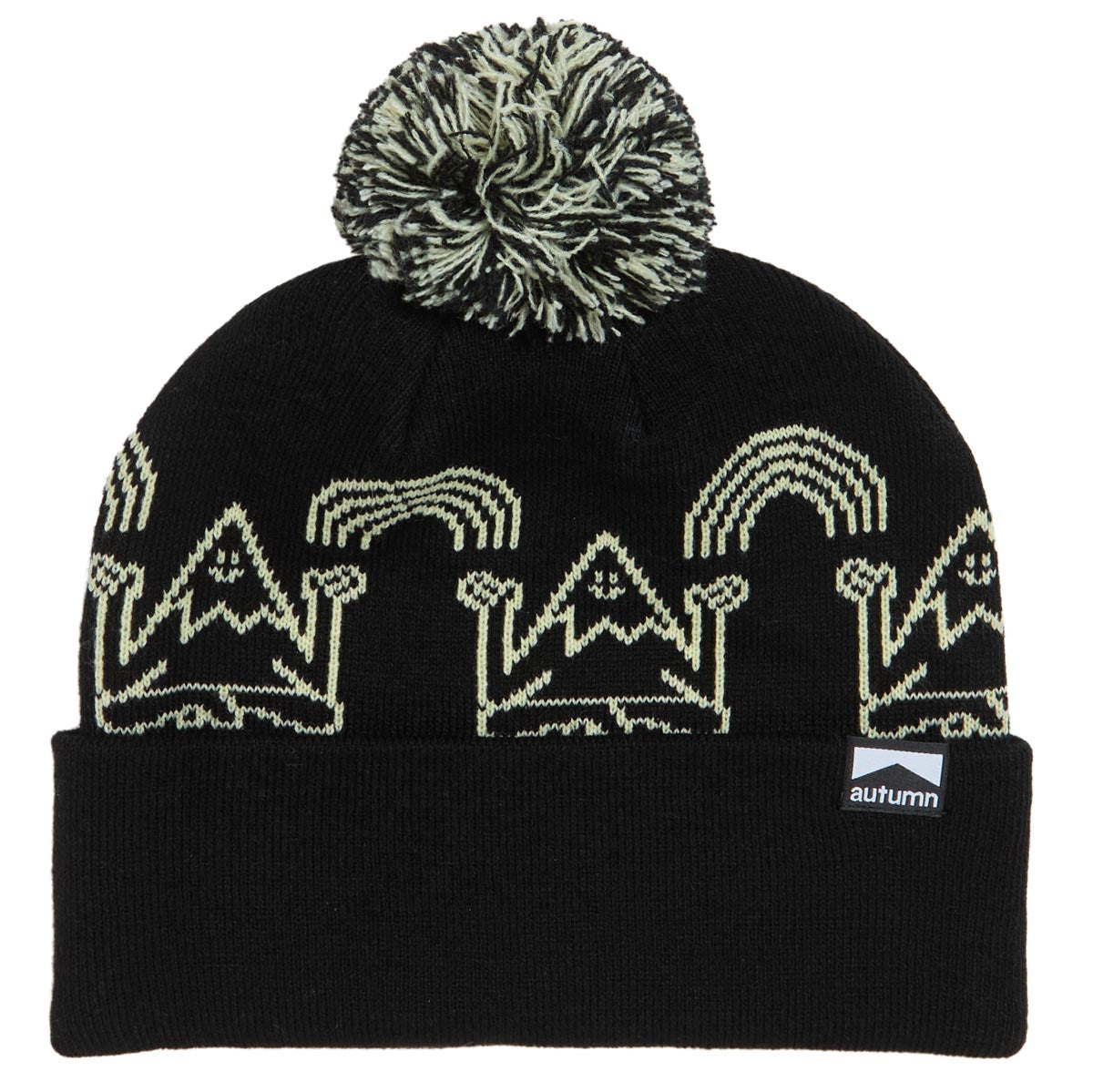 Autumn Mindful Mtn Pom Beanie - Black image 1