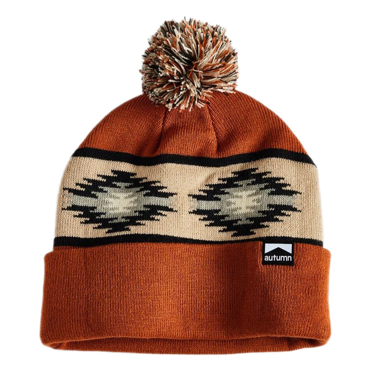 Autumn Blanket Pom Beanie - Rust image 1